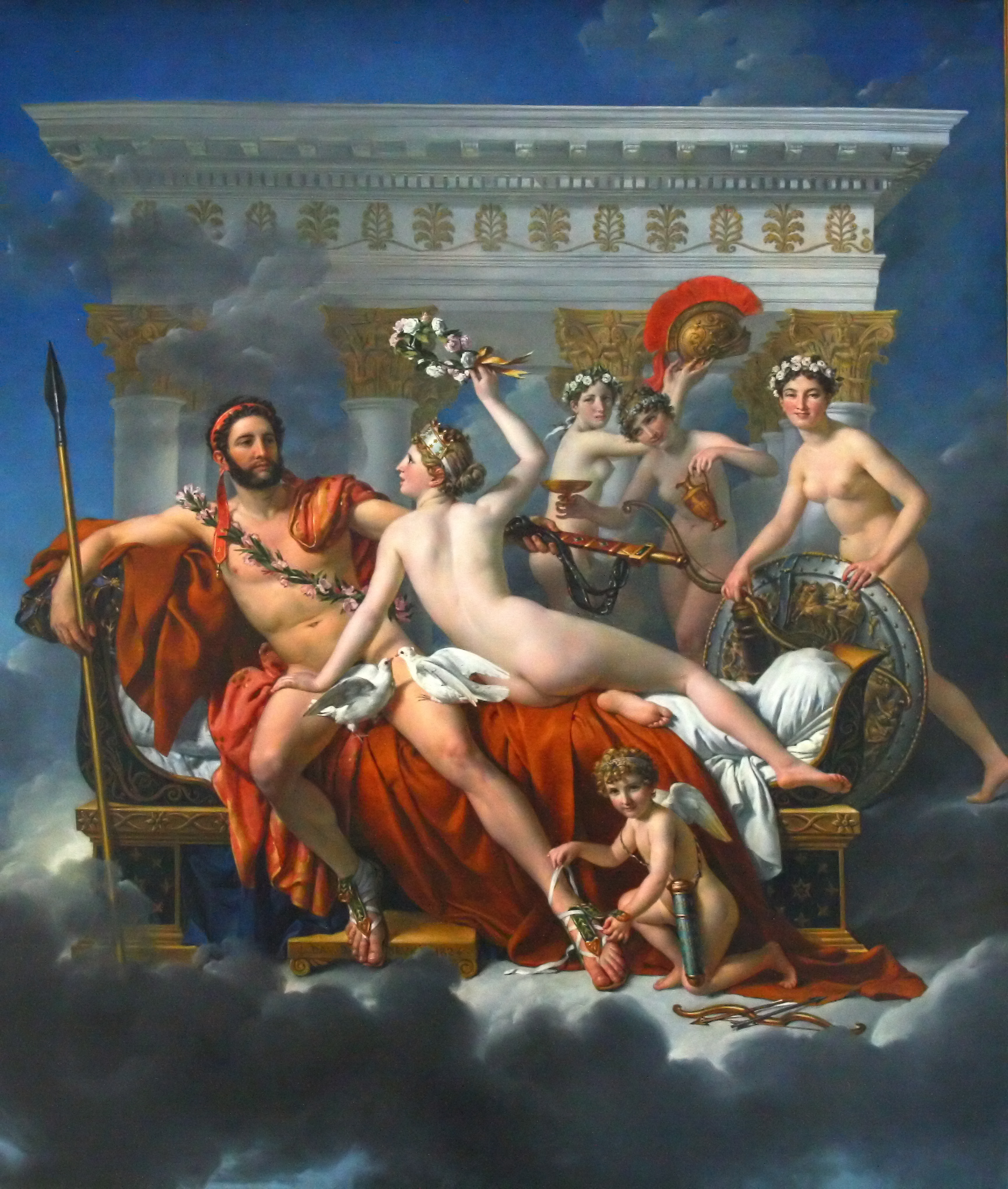 Mars Disarmed by Venus and the Three Graces by Jacques-Louis David