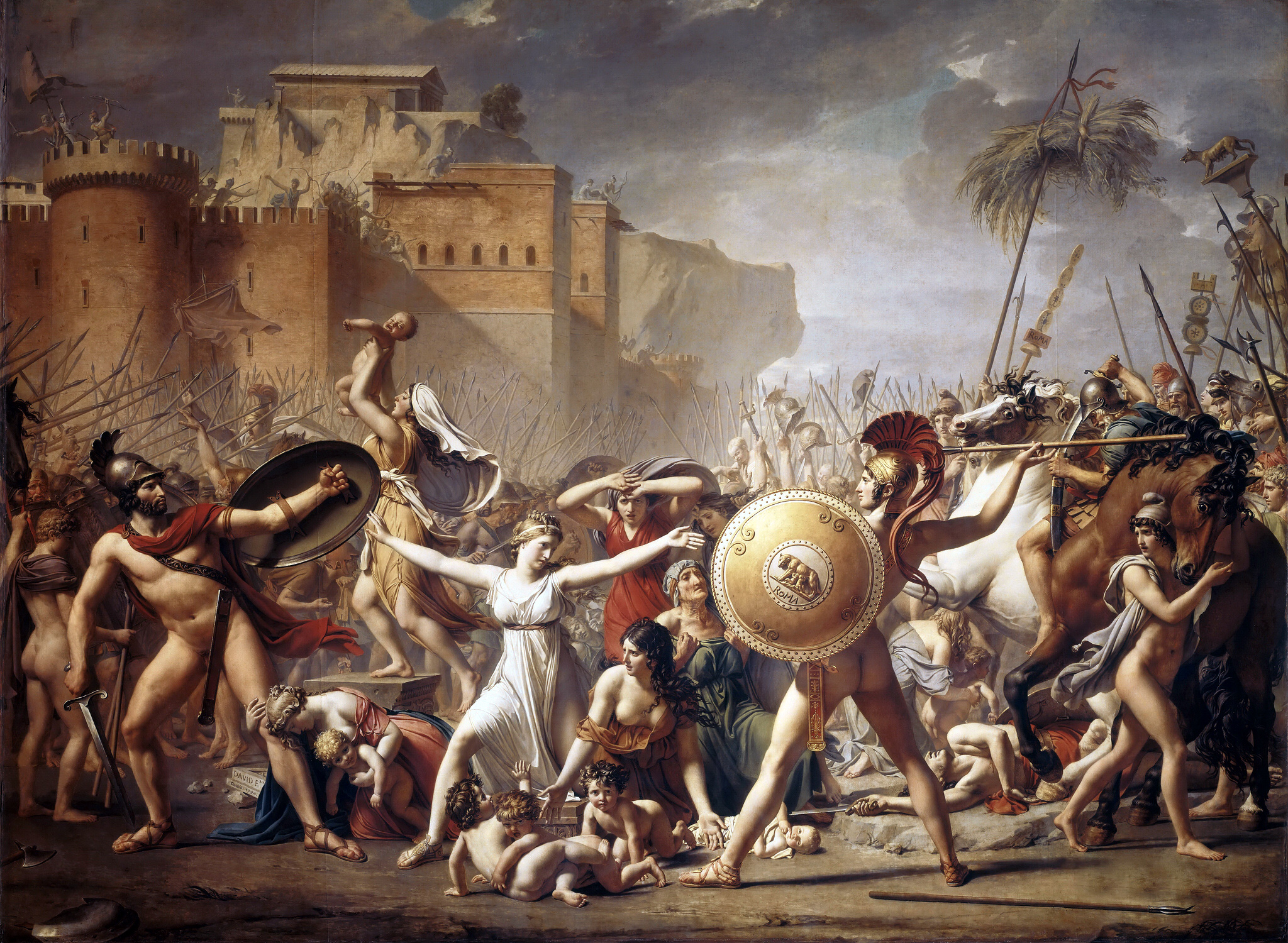 The Intervention of the Sabine Women by Jacques-Louis David