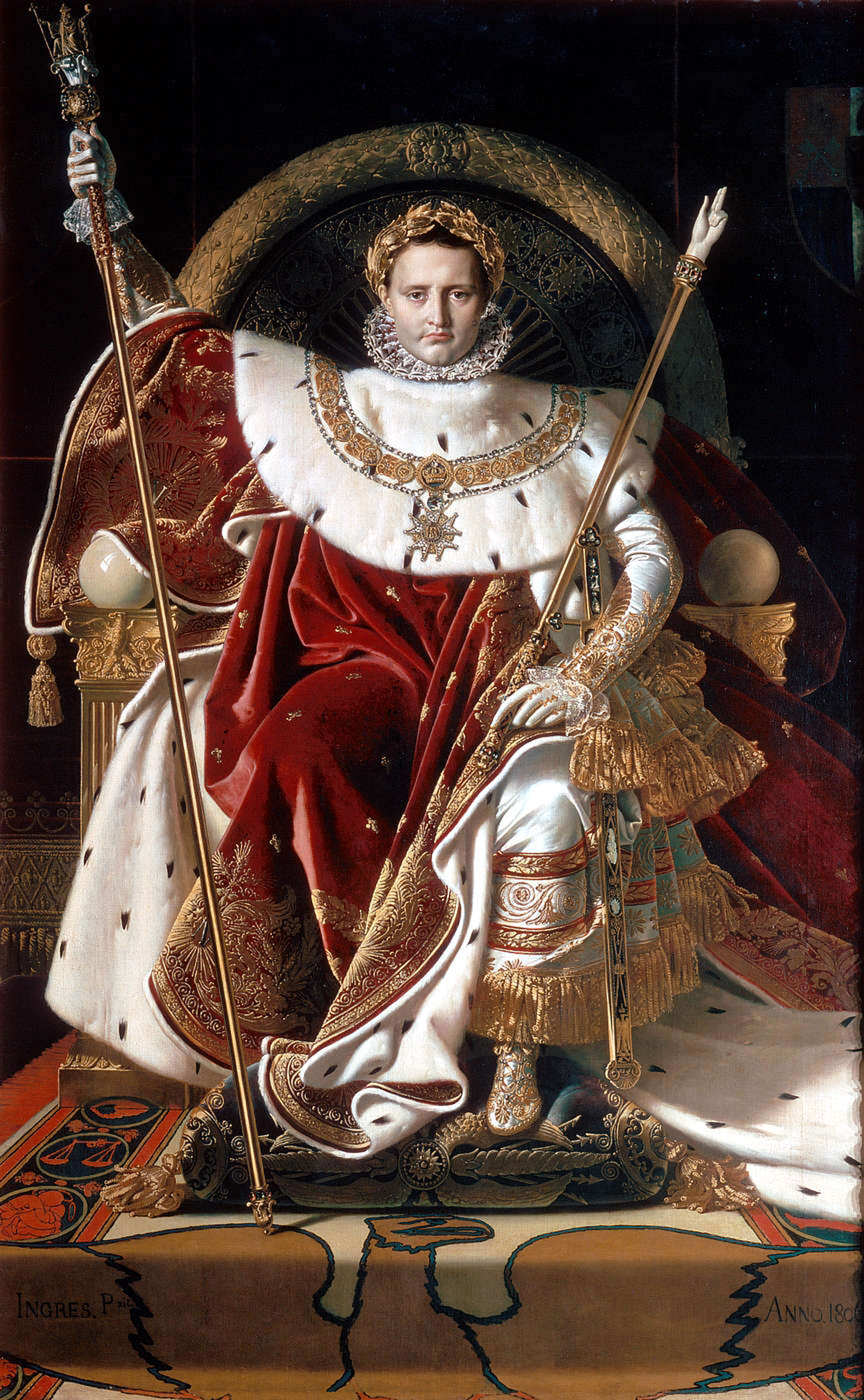 Napoleon I on his Imperial Throne by Jean-Auguste-Dominique Ingres