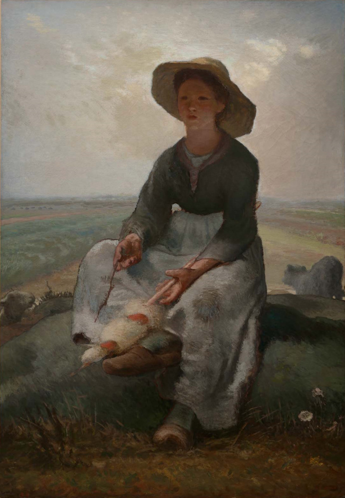 Young Shepherdess by Jean-François Millet