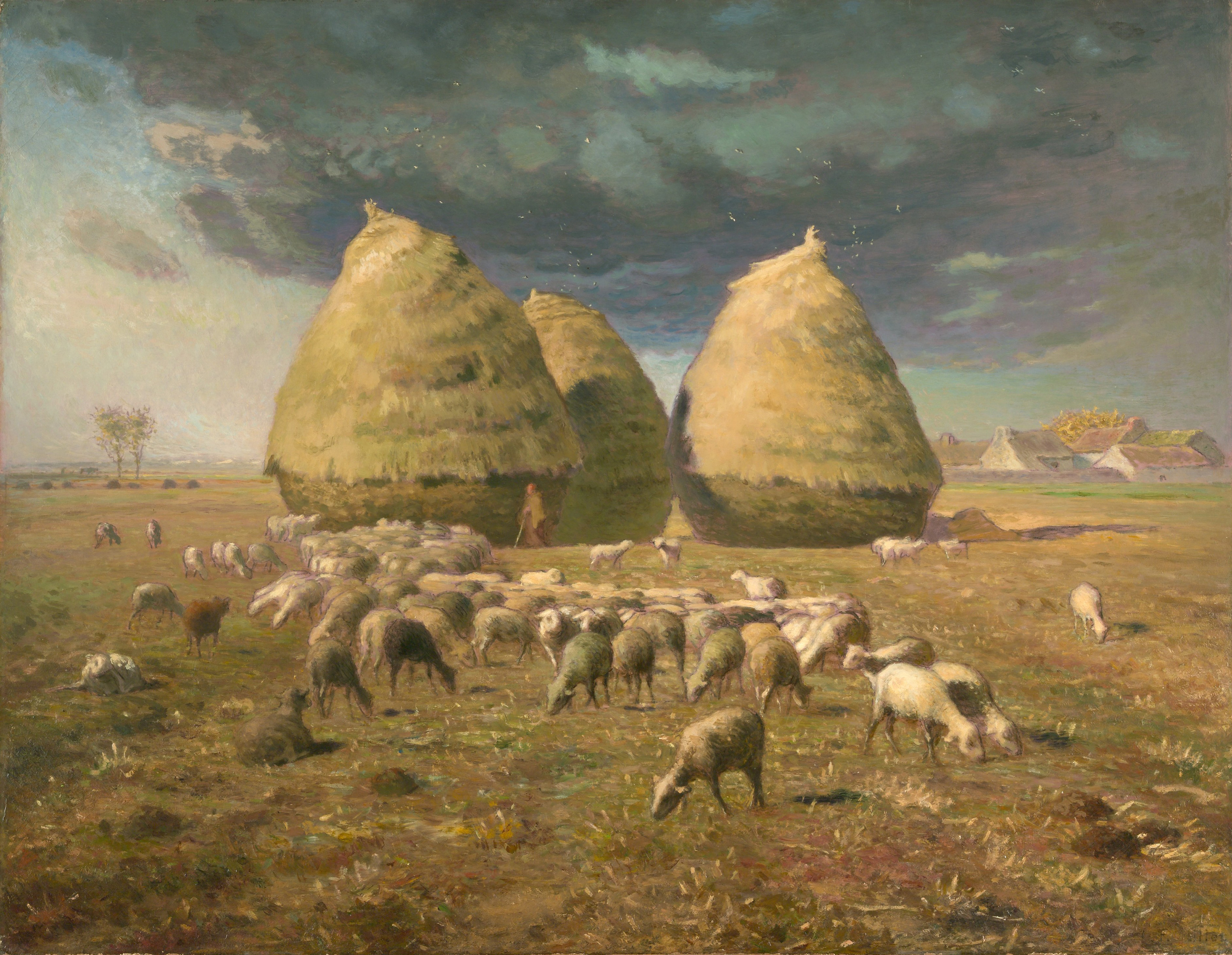 Haystacks: Autumn by Jean-François Millet