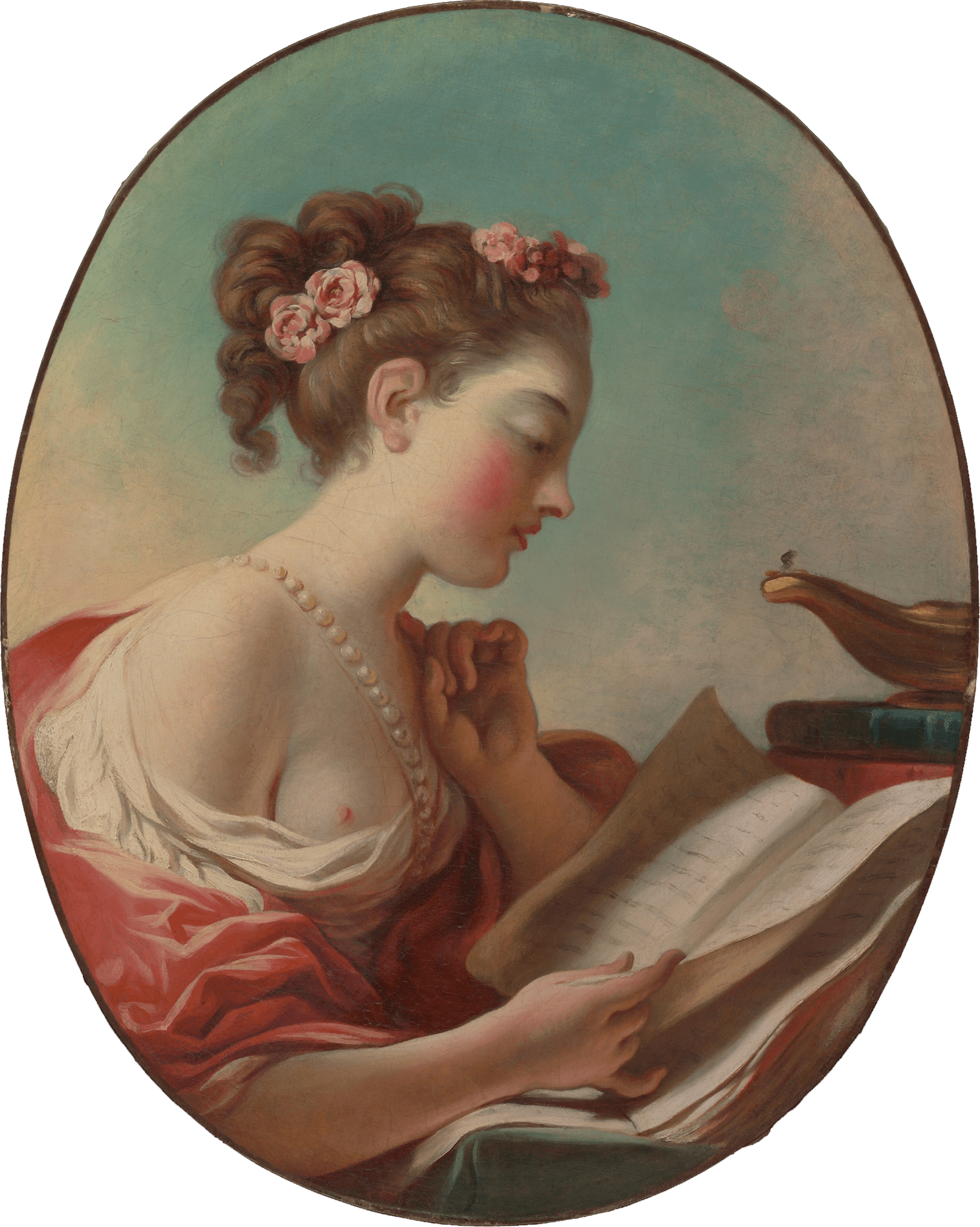 Young Woman Reading by Jean-Honoré Fragonard