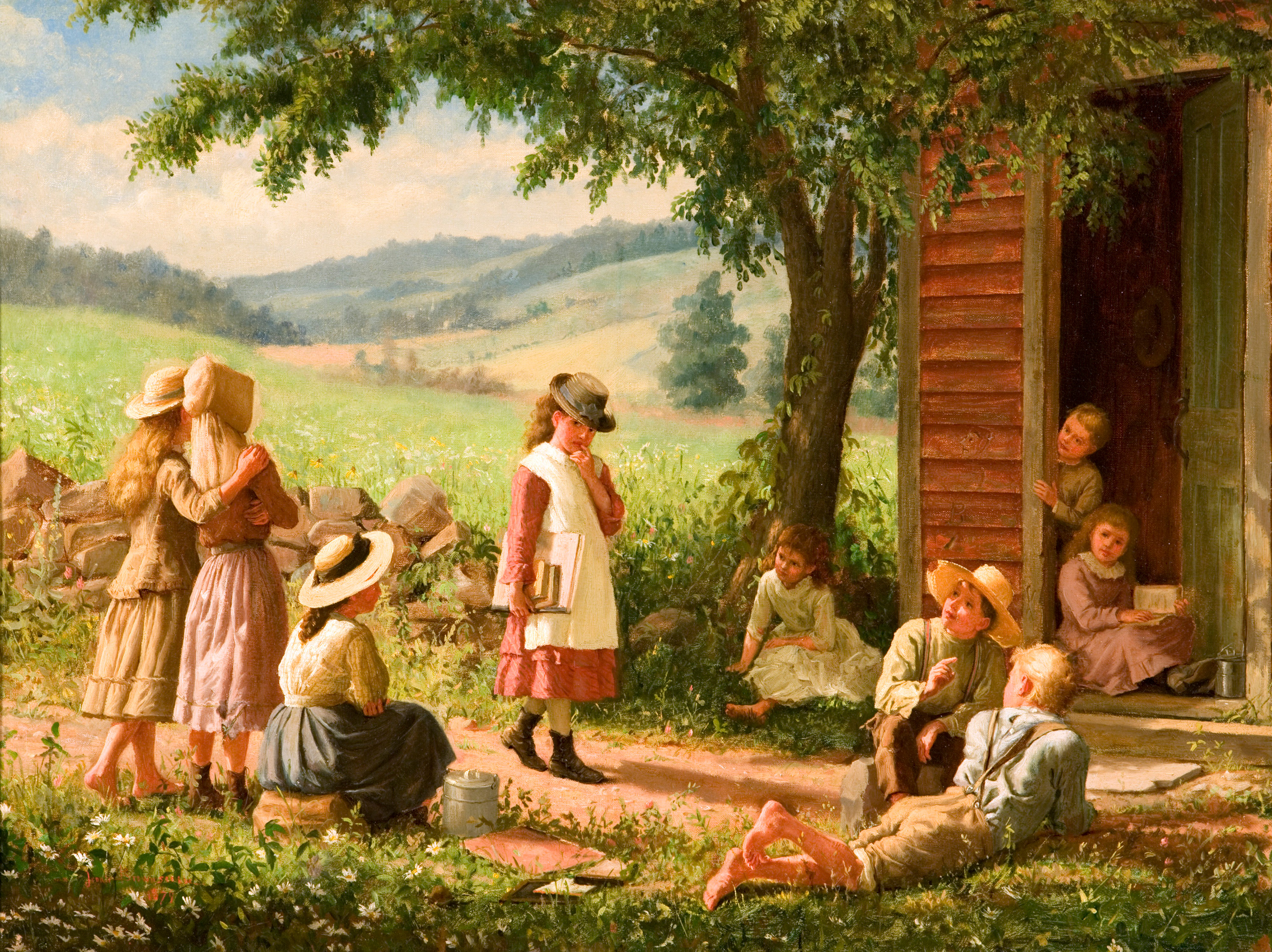 The New Scholar by Jennie Augusta Brownscombe