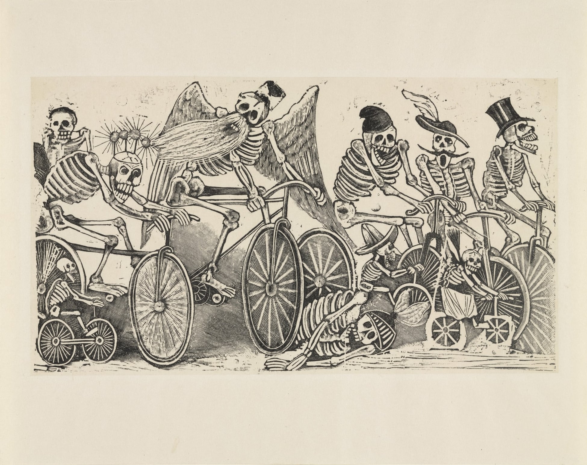 Calavera of the Cyclists by José Guadalupe Posada