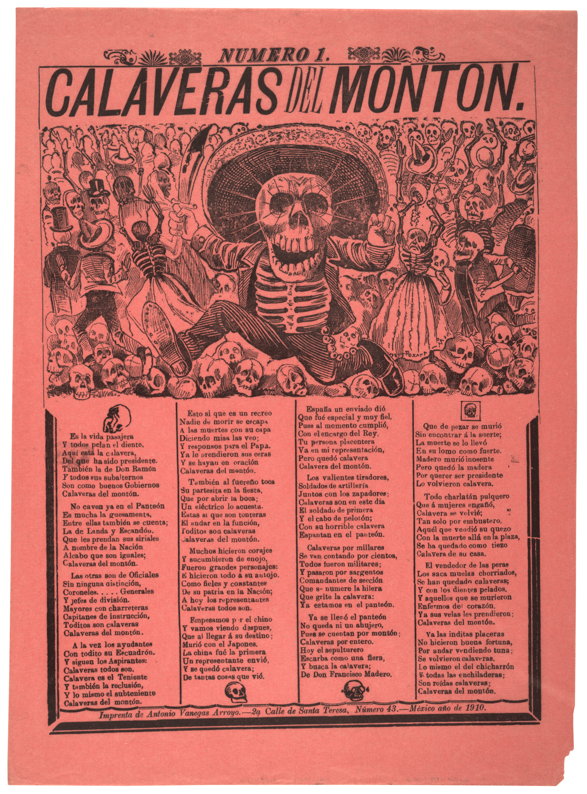 Calaveras from the heap by José Guadalupe Posada