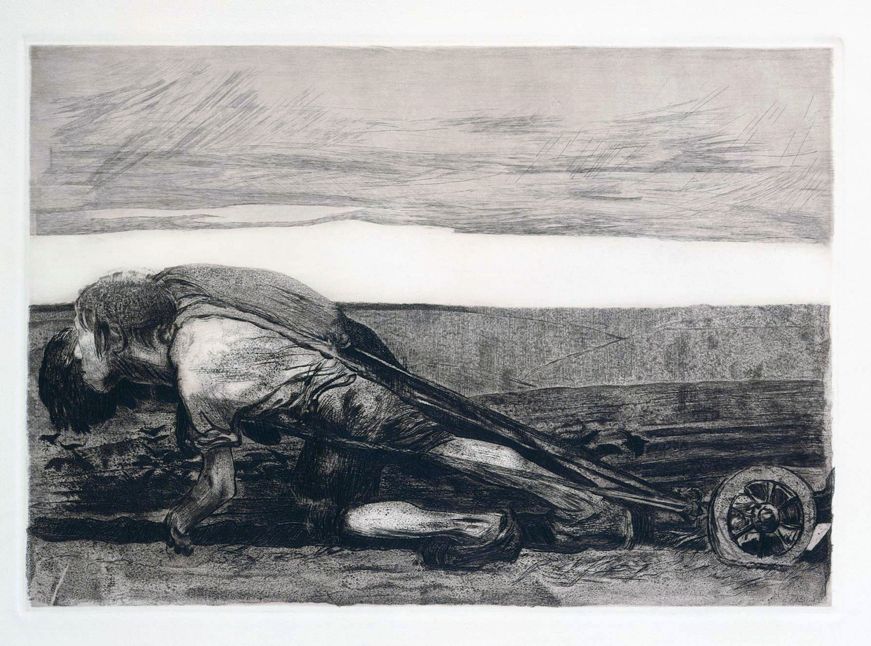 Peasant War print 1: The Tiller by Käthe Kollwitz