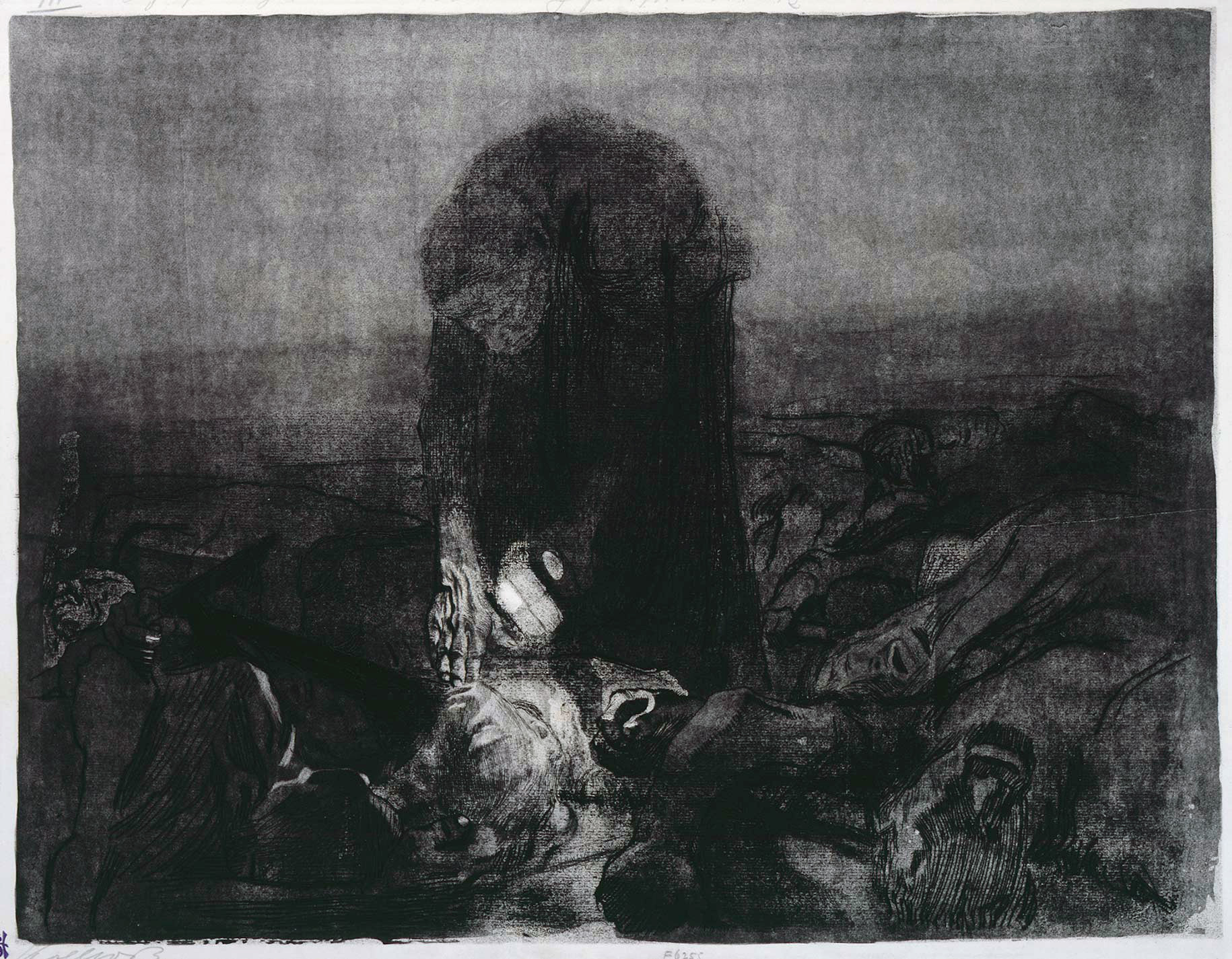 Peasant War print 6: Battlefield by Käthe Kollwitz