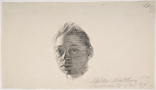 Self-Portrait, turned slightly to the left by Käthe Kollwitz