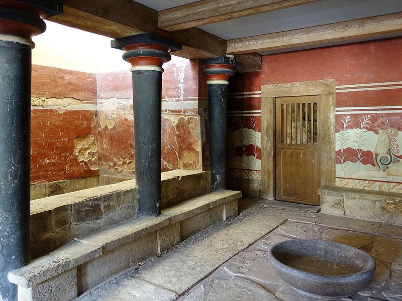 Throne Room at Knossos by Aegean Civilizations