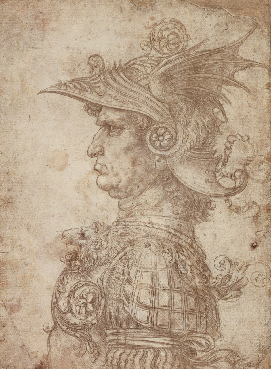 Bust of a Warrior in a Winged Helmet by Leonardo da Vinci