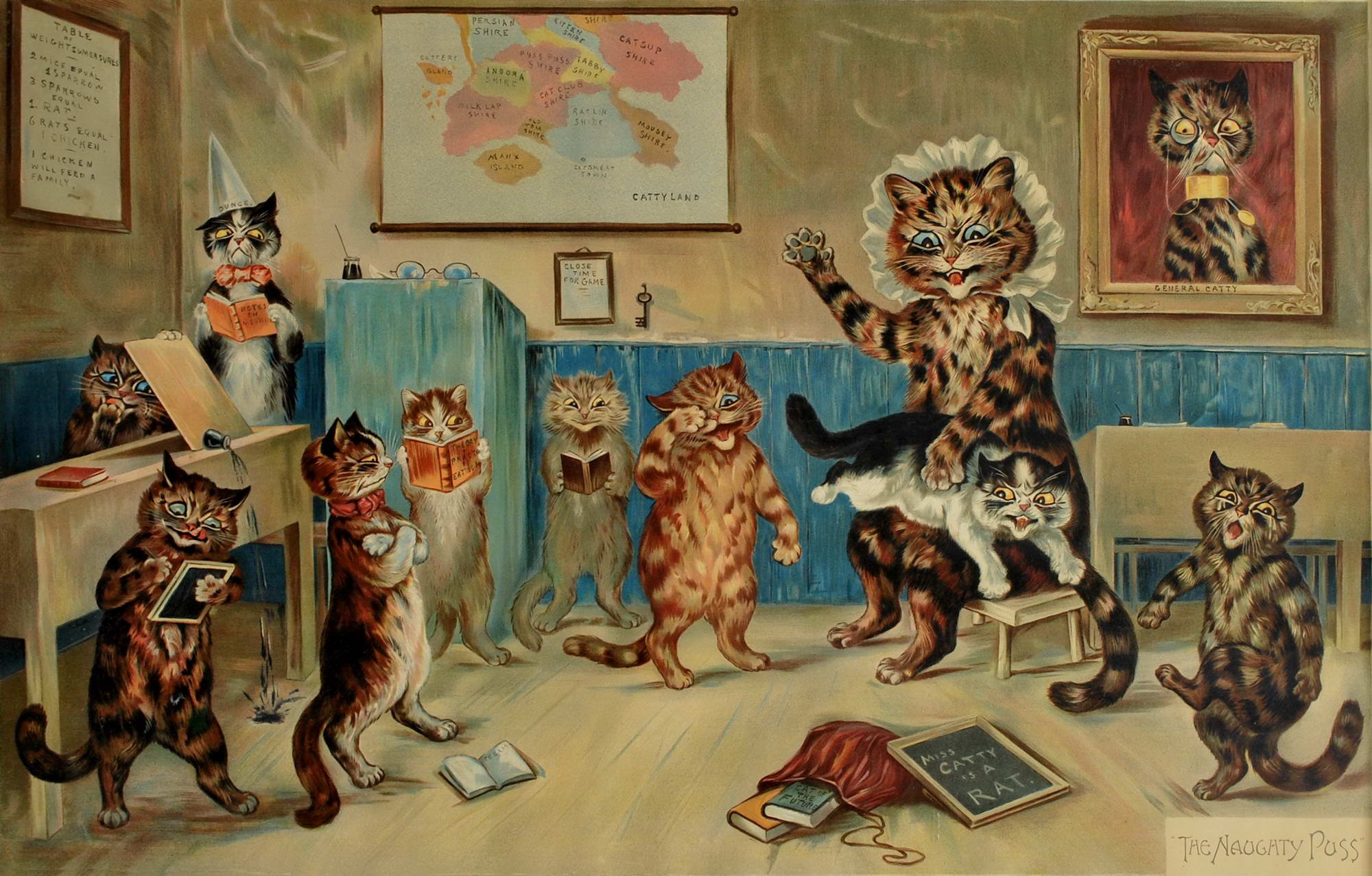 The Naughty Puss by Louis Wain