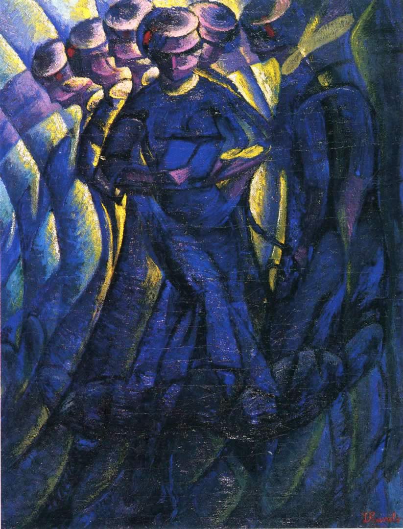 Plastic Synthesis Of Movements Of A Woman by Luigi Russolo