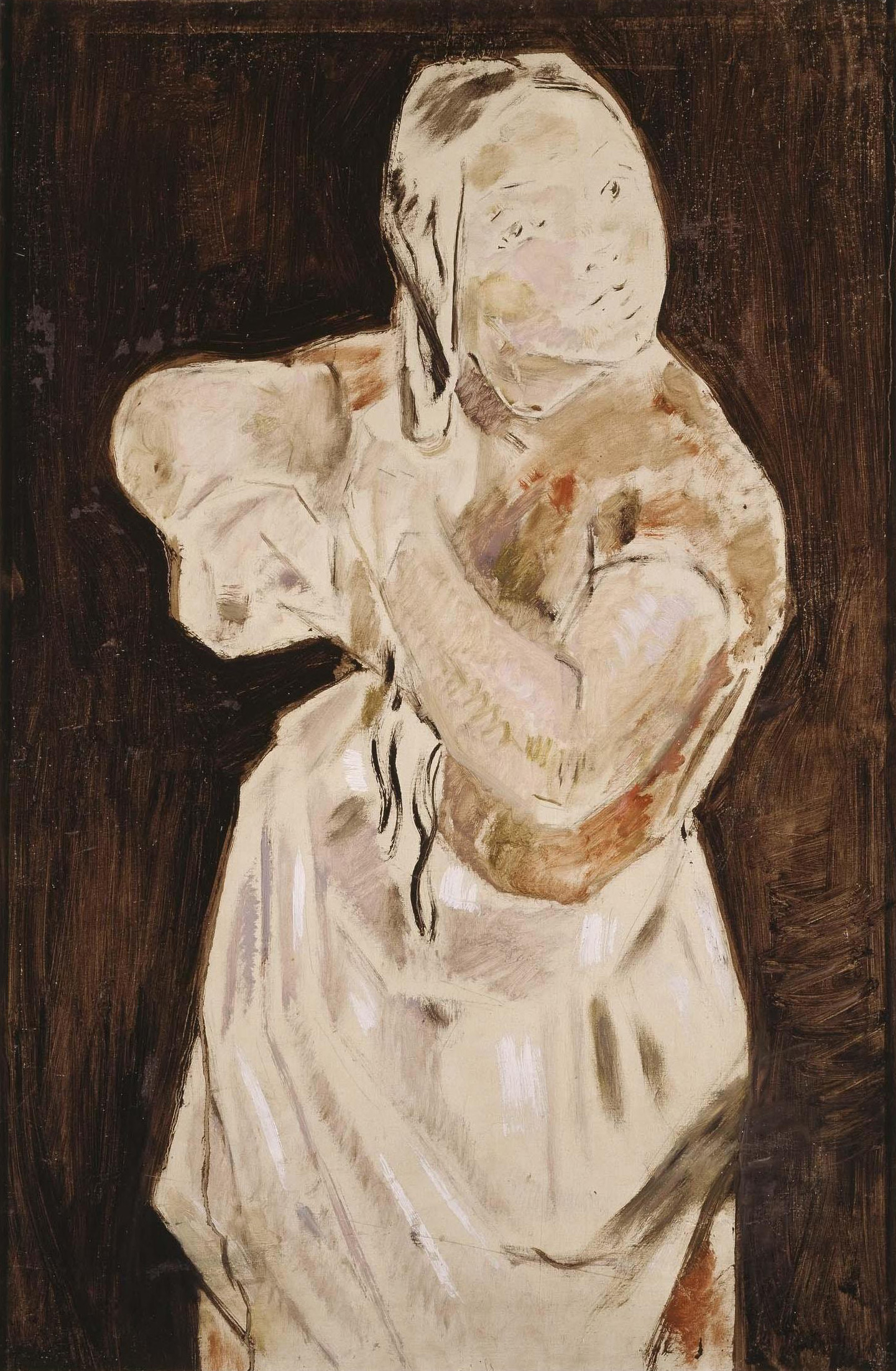 Young Woman Combing Her Hair by María Blanchard