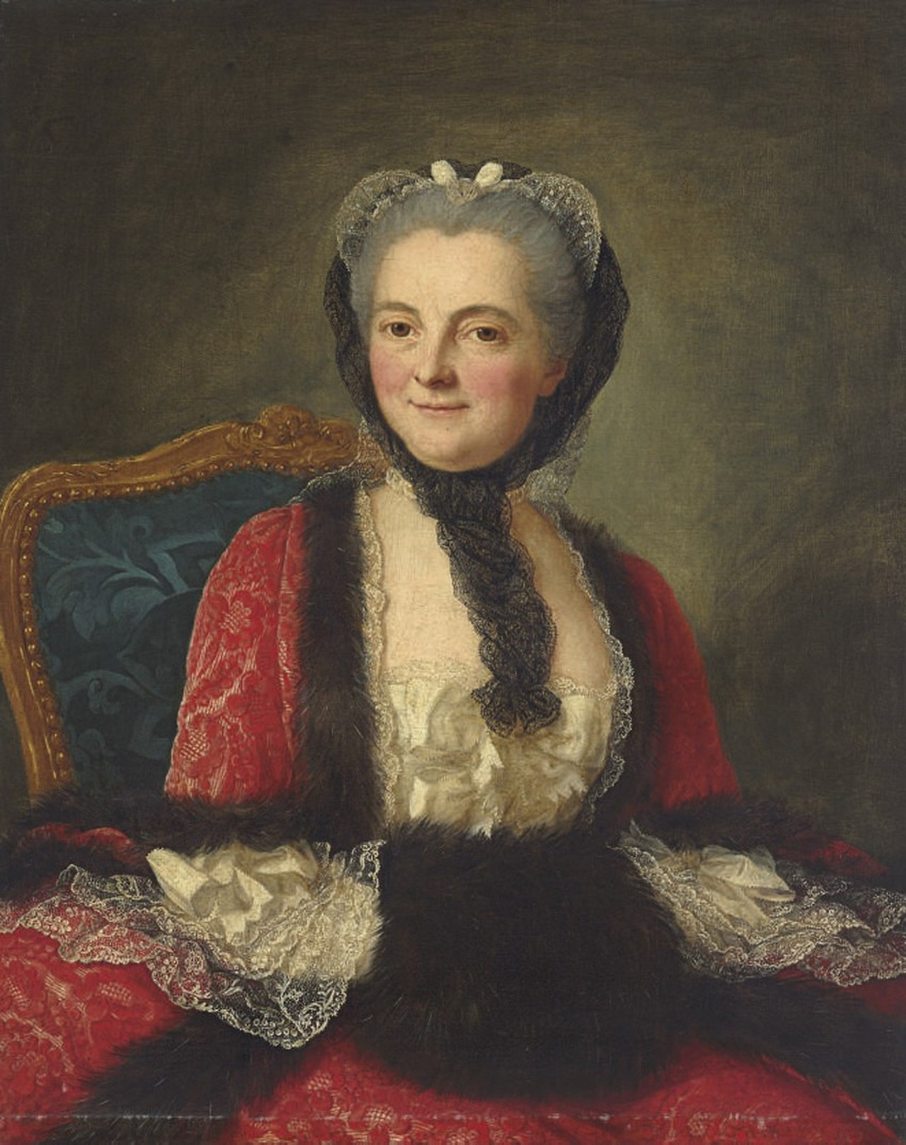 Portrait of a woman, seated by Marianne Loir