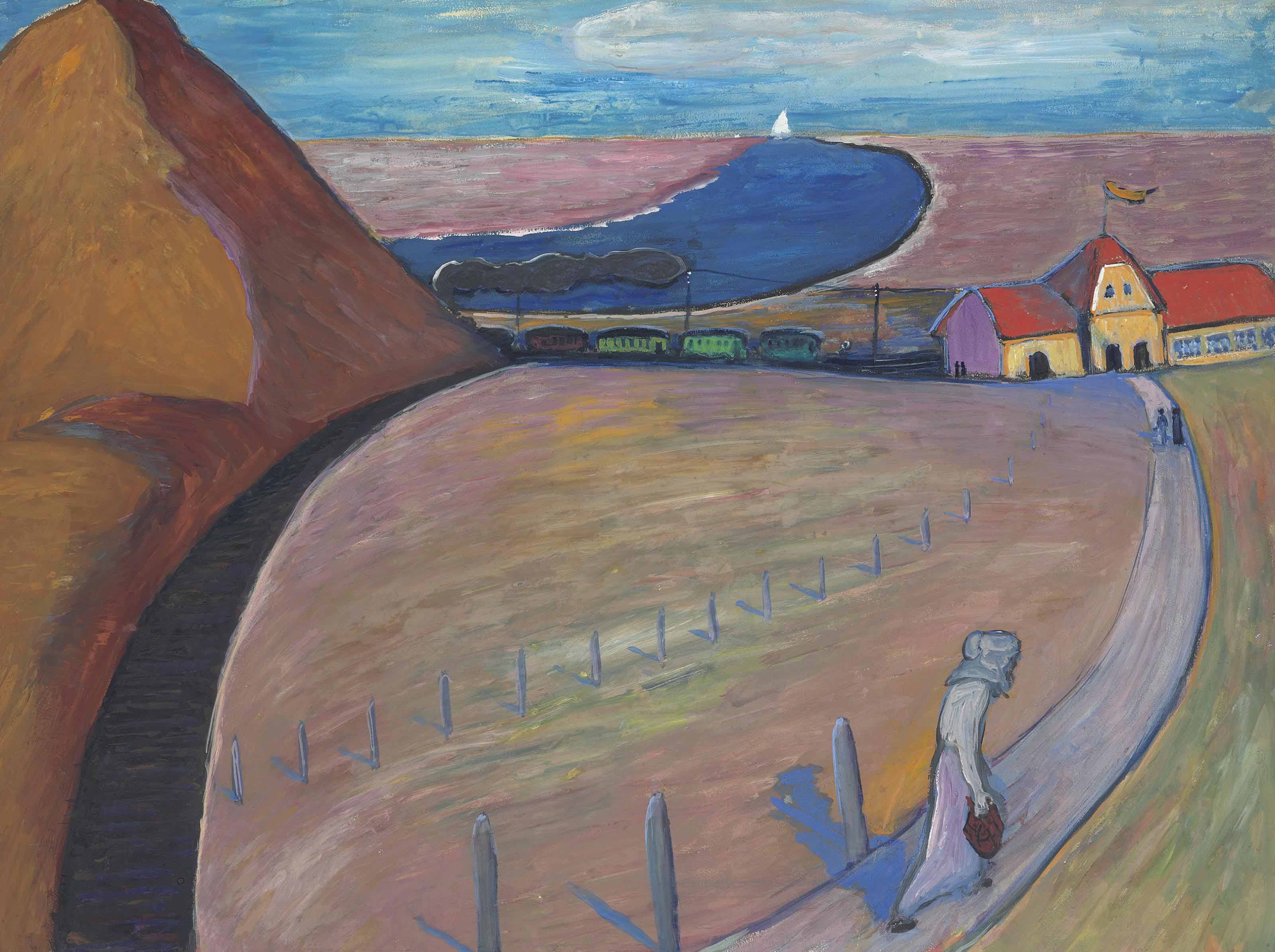 Prerow Train Station by Marianne von Werefkin