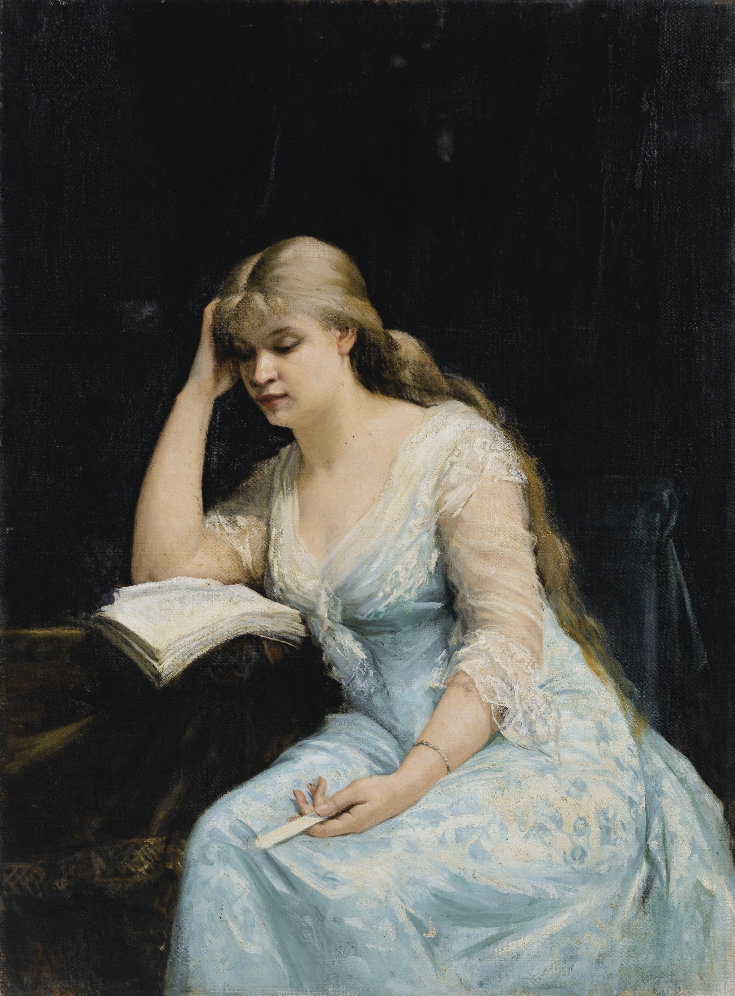 A Young Woman Reading by Marie Bashkirtseff