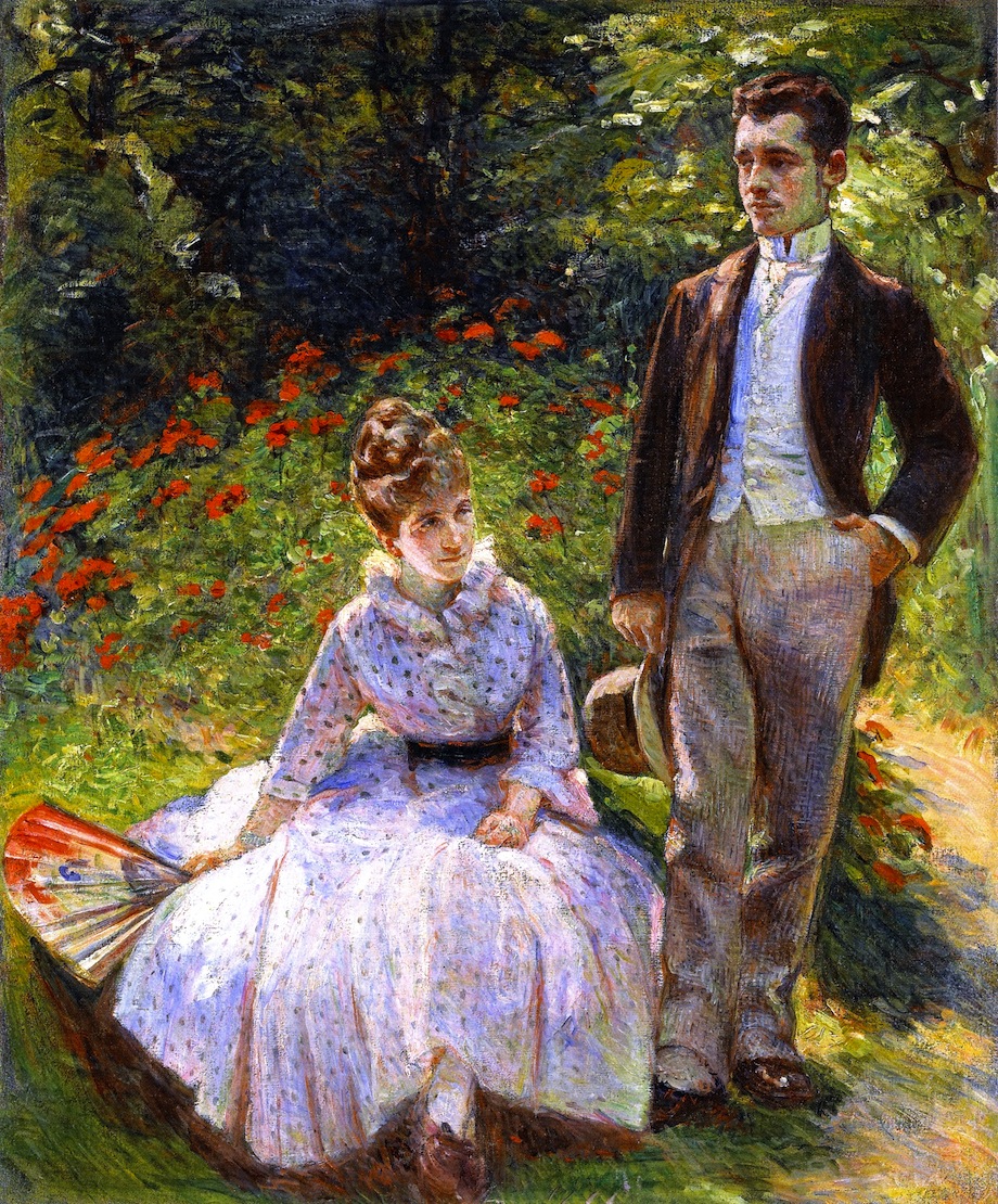 Pierre and His Aunt Louise in the Garden by Marie Bracquemond