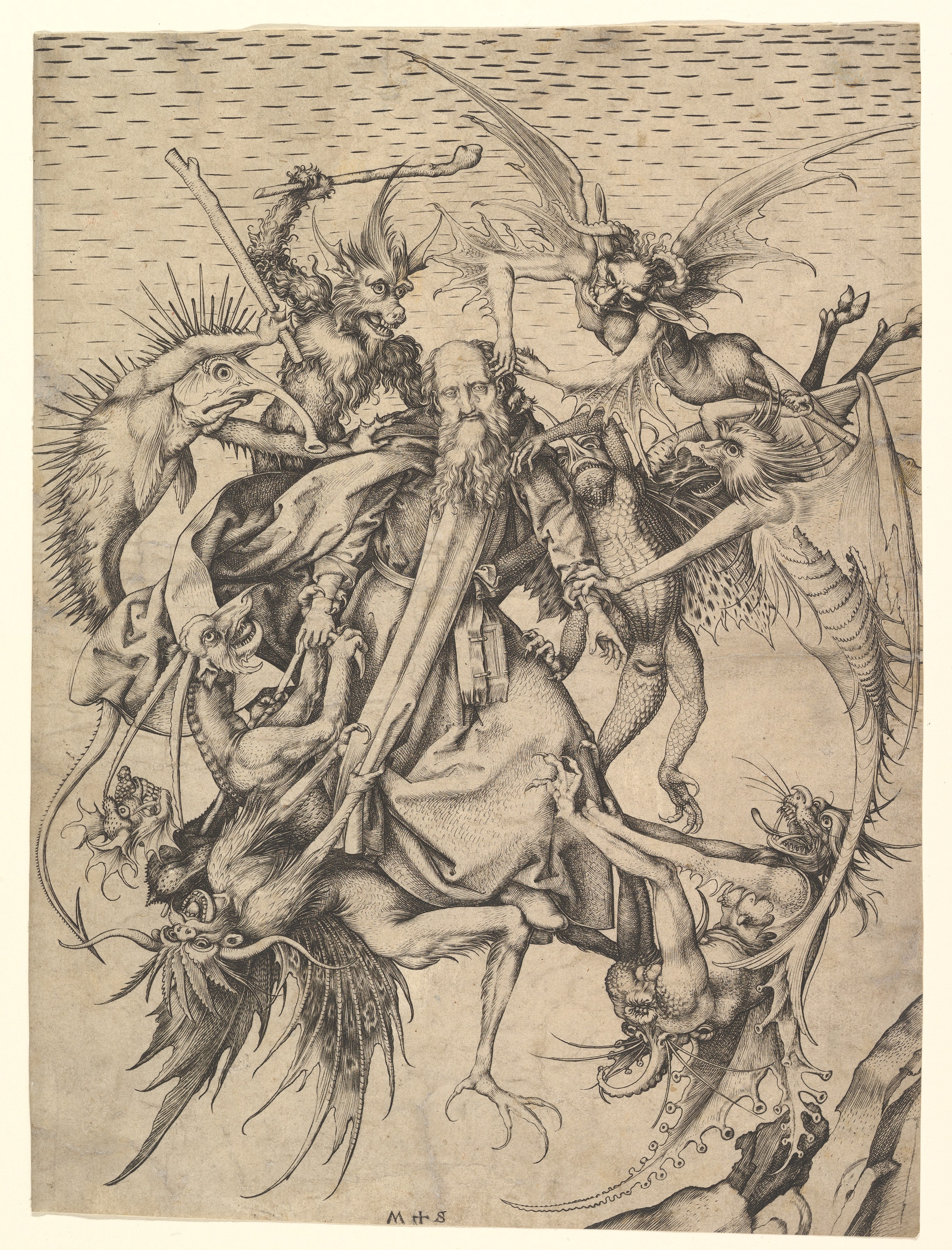 Saint Anthony Tormented by Demons by Martin Schongauer