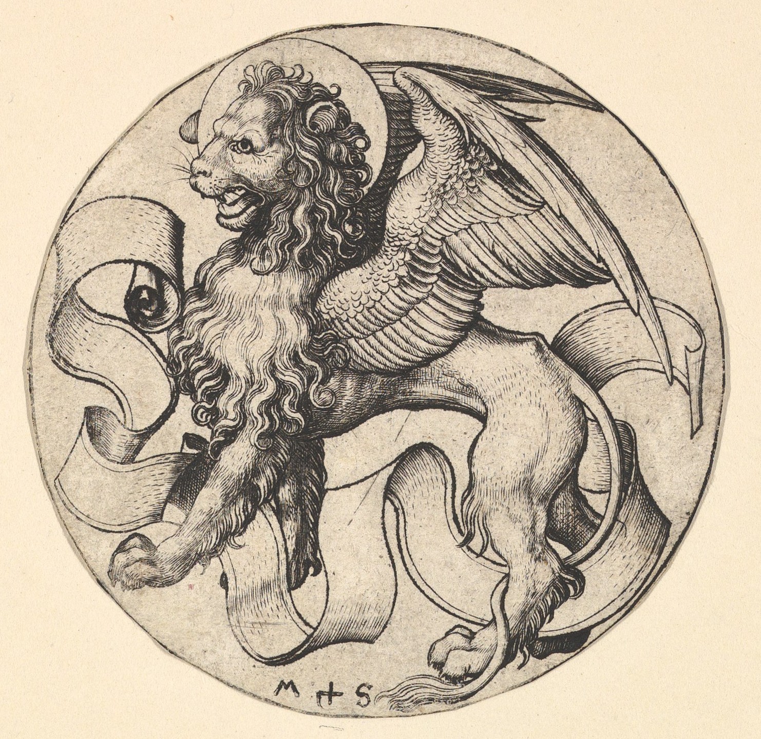 The Lion of Saint Mark by Martin Schongauer