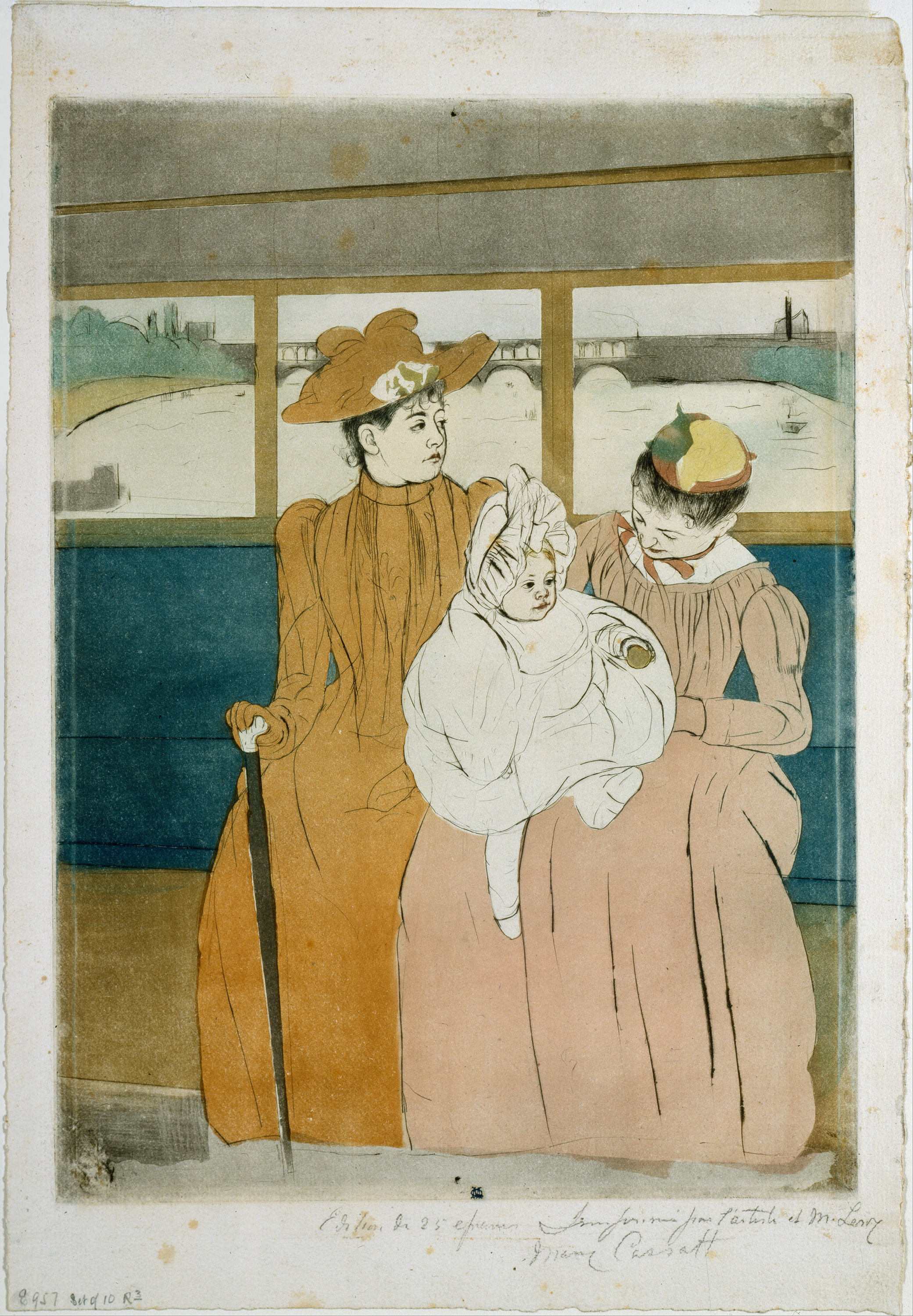 In the Omnibus by Mary Cassatt