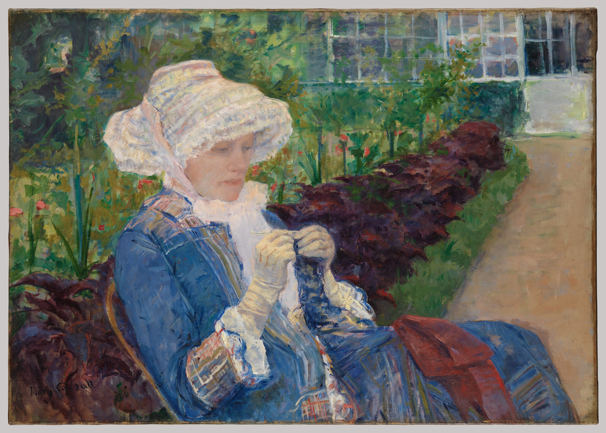 Lydia Crocheting in the Garden at Marly by Mary Cassatt