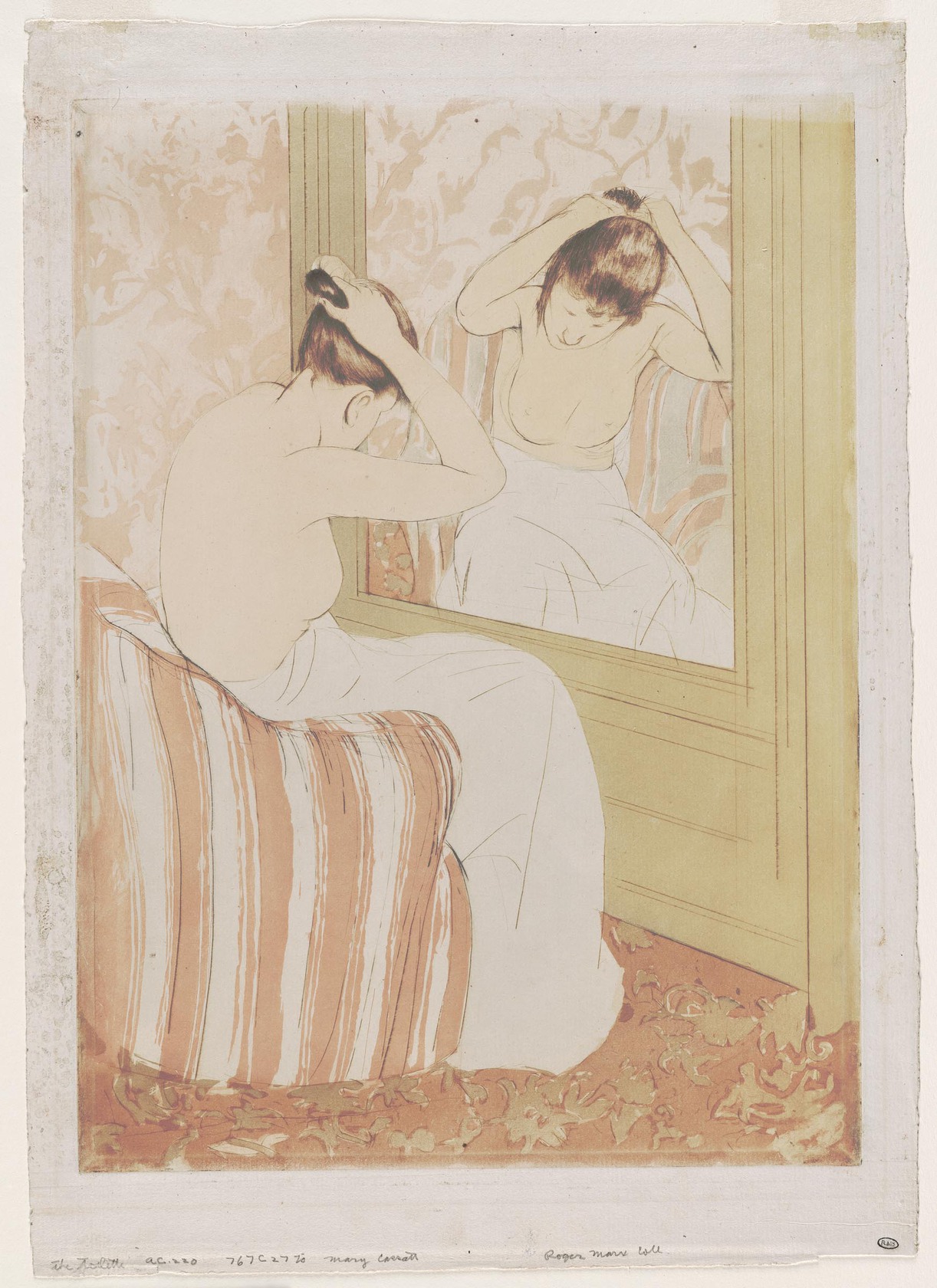 The Coiffure (La Toilette) by Mary Cassatt