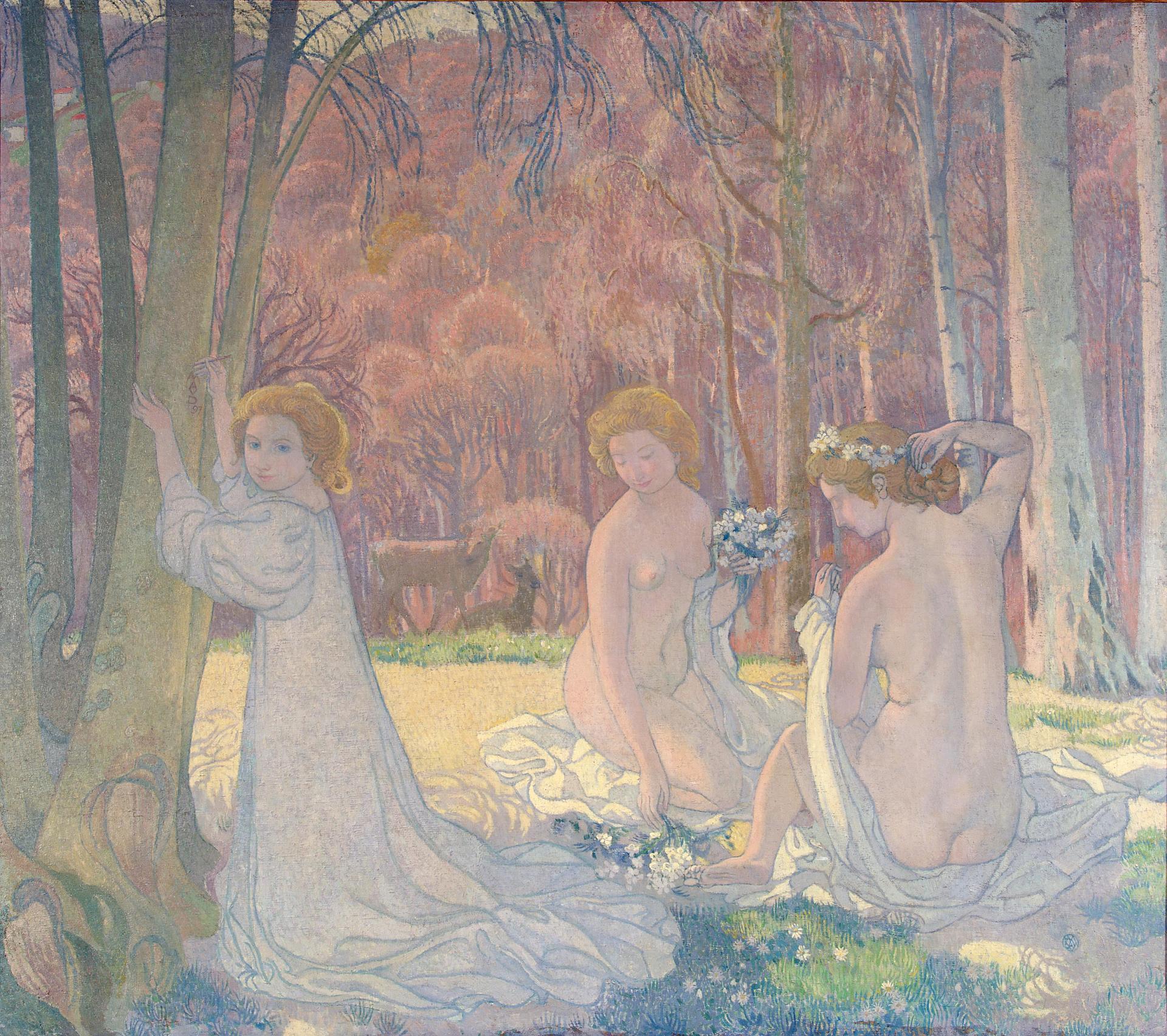 Figures in a Spring Landscape (Sacred Grove) by Maurice Denis