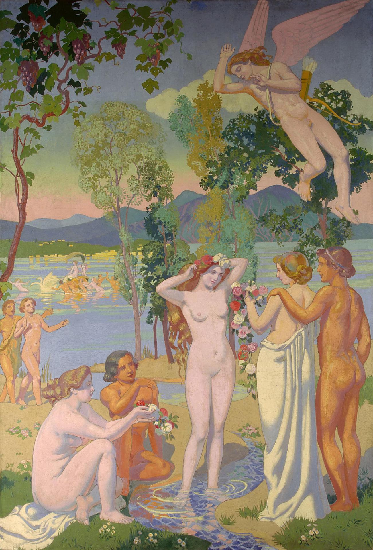Psyche Panel 1 — Eros is Struck by Psyche's Beauty by Maurice Denis