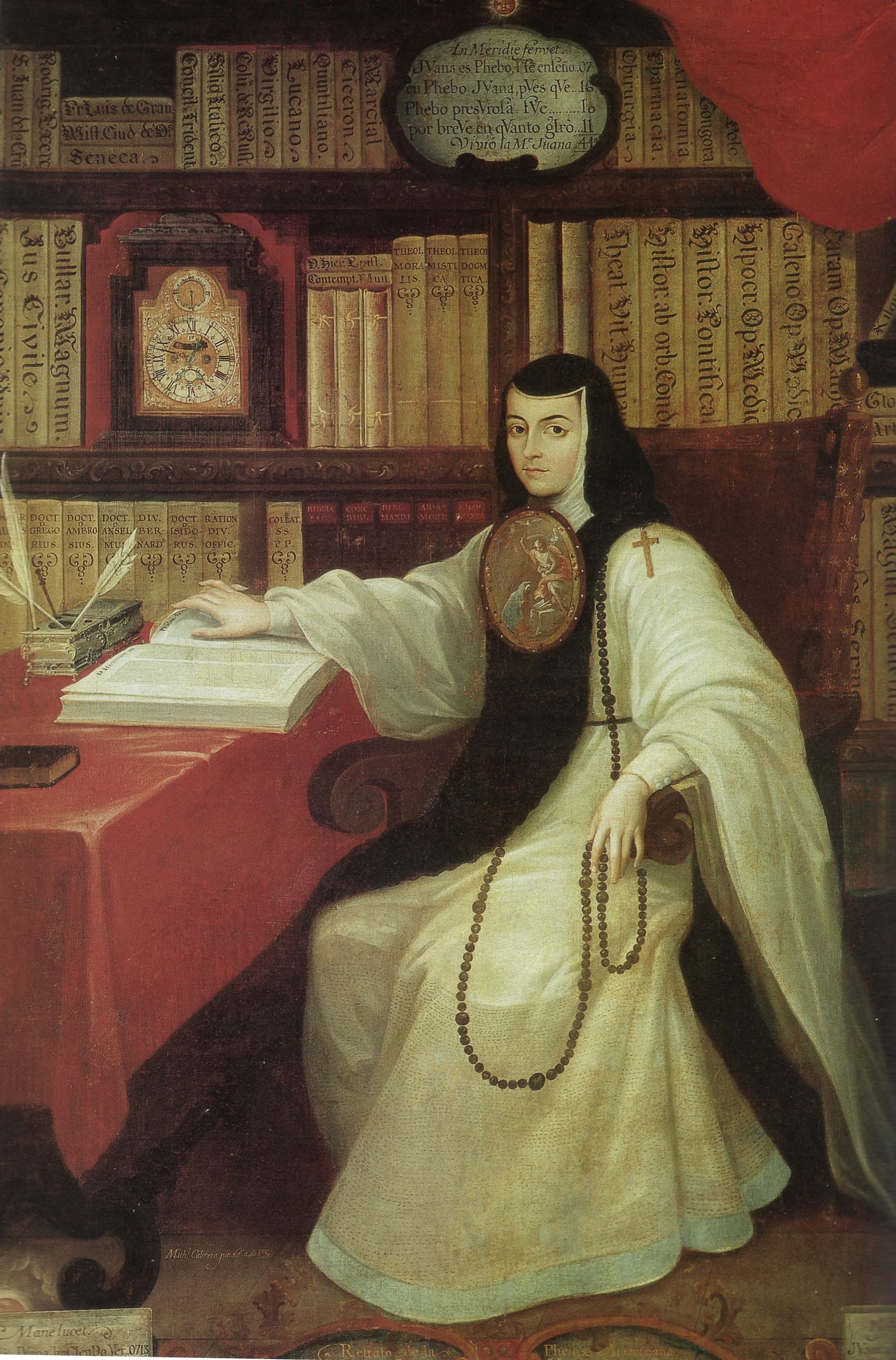 Portrait of Sor Juana Inés de la Cruz by Miguel Cabrera