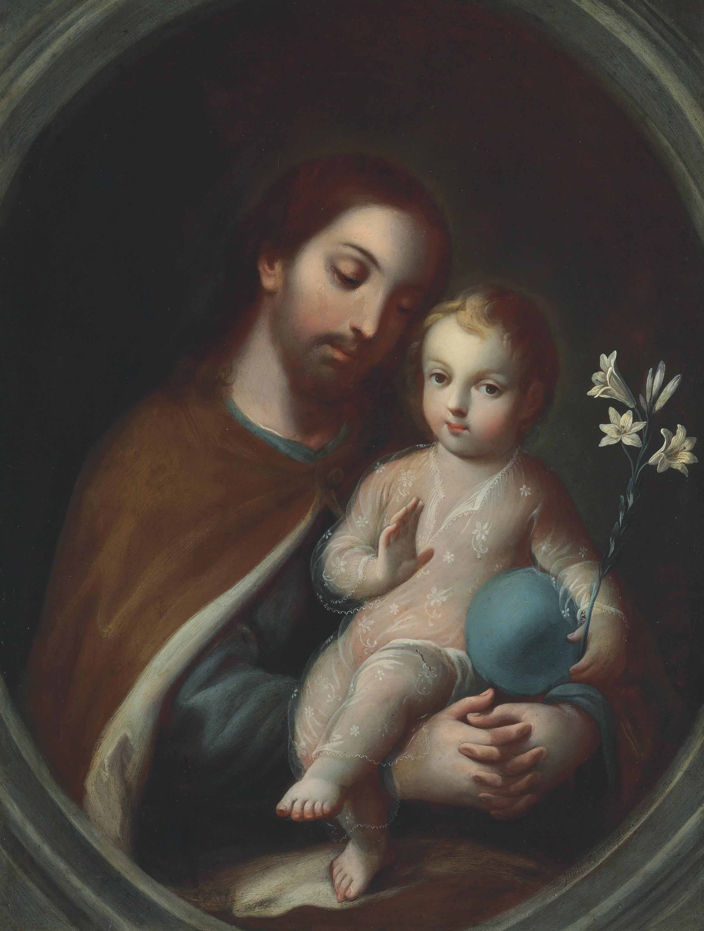 Saint Joseph and the Child Jesus by Miguel Cabrera