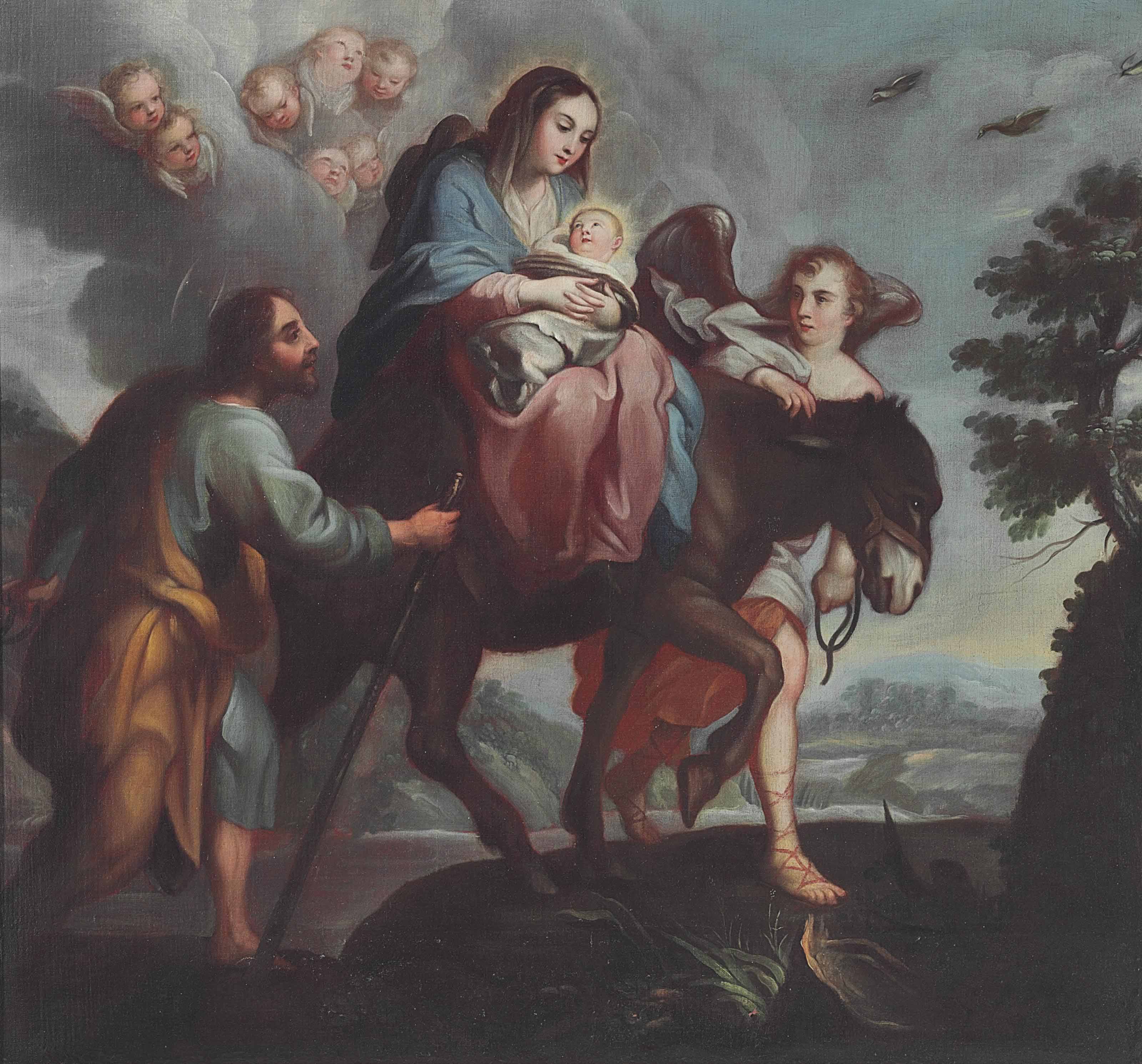 The Flight into Egypt by Miguel Cabrera