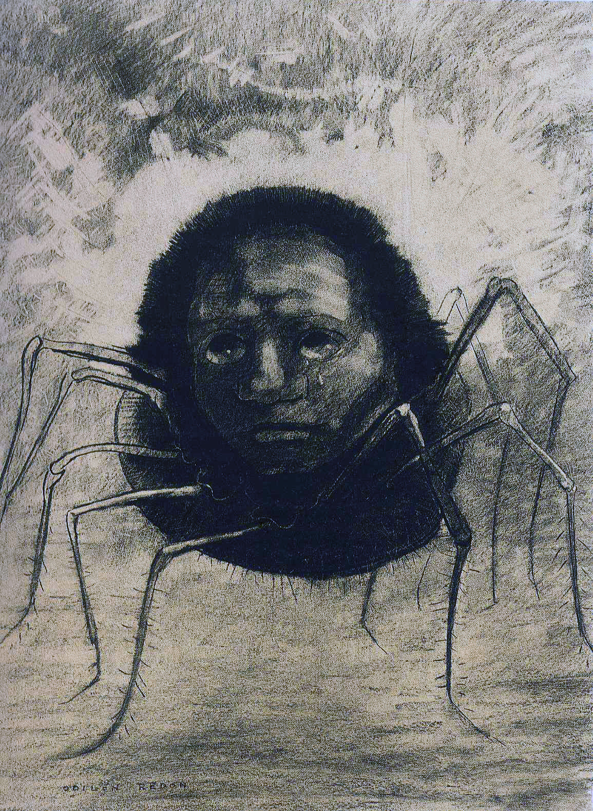 The Crying Spider by Odilon Redon