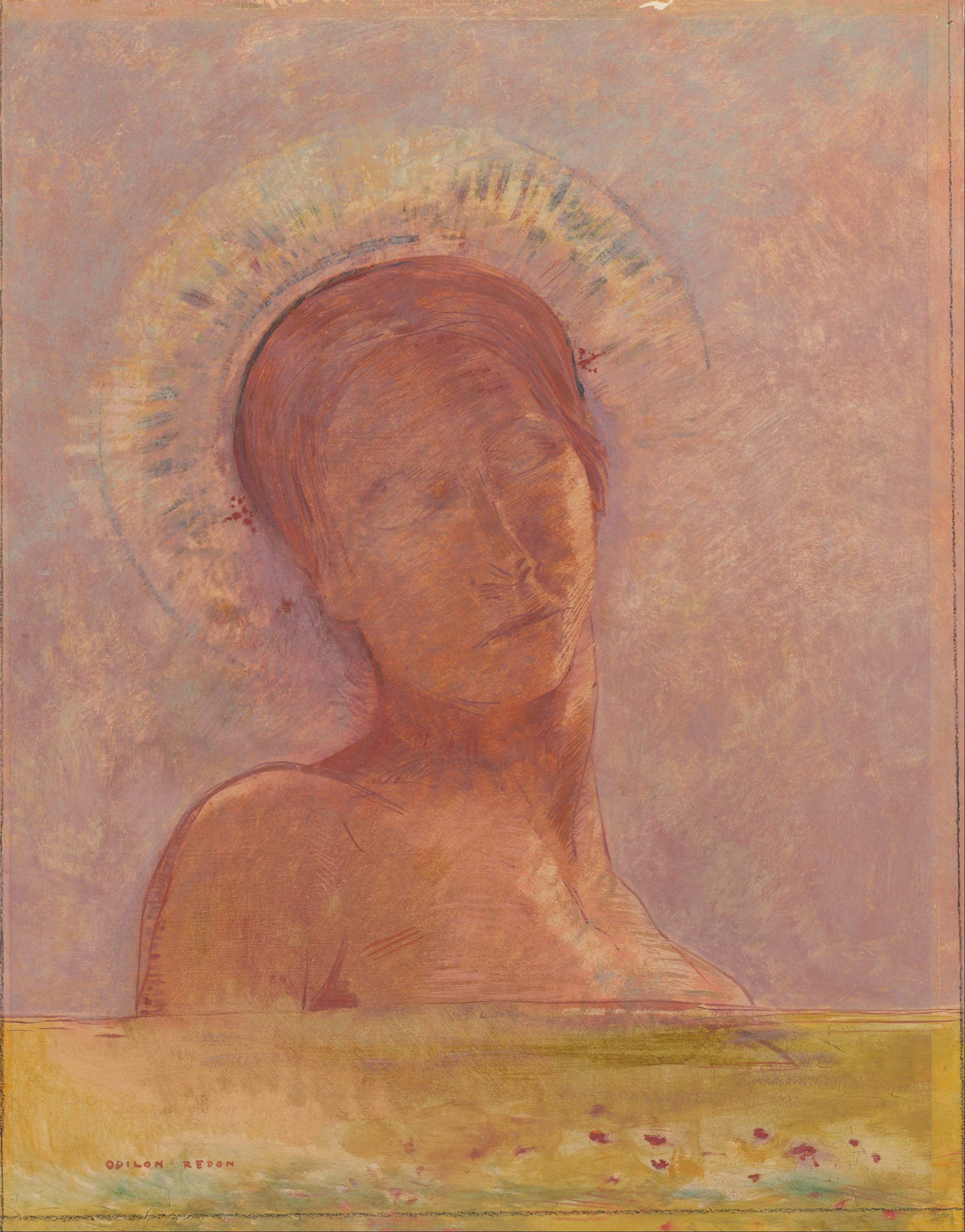 Closed Eyes by Odilon Redon