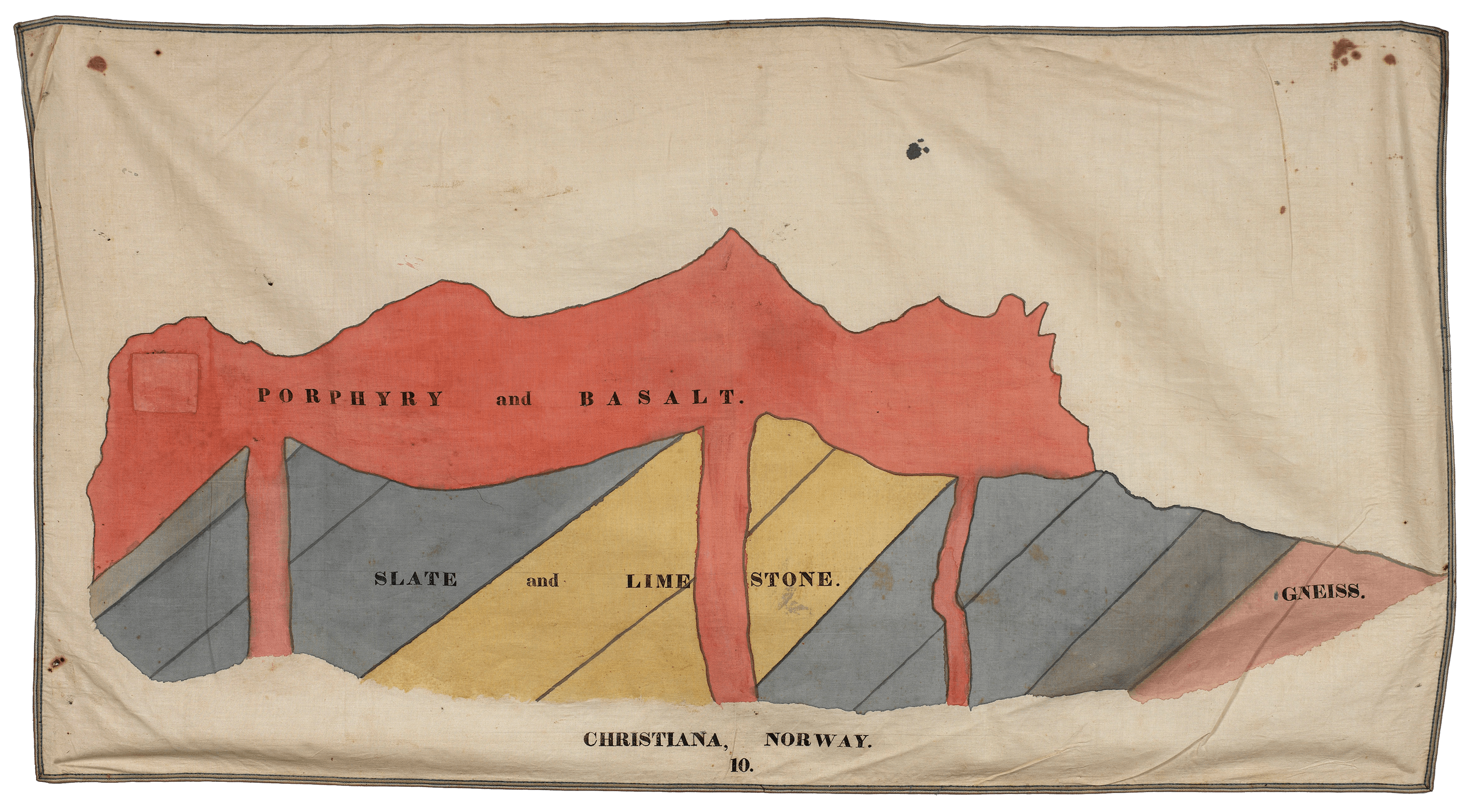 Drawing of Strata, Christiania (Oslo), Norway by Orra White Hitchcock