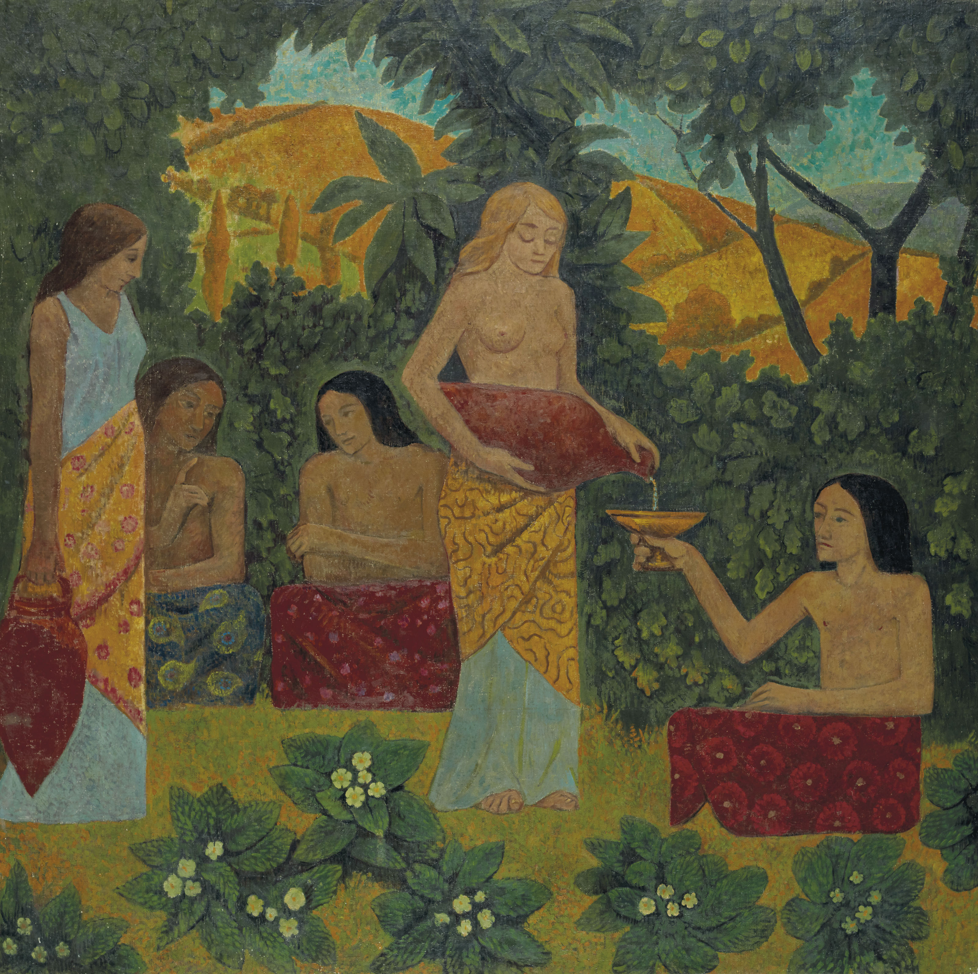Libations, Five Figures in a Mythical Forest by Paul Sérusier