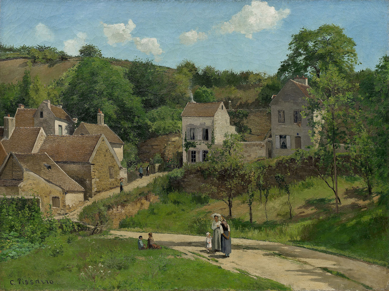 L'Hermitage à Pontoise by Camille Pissarro