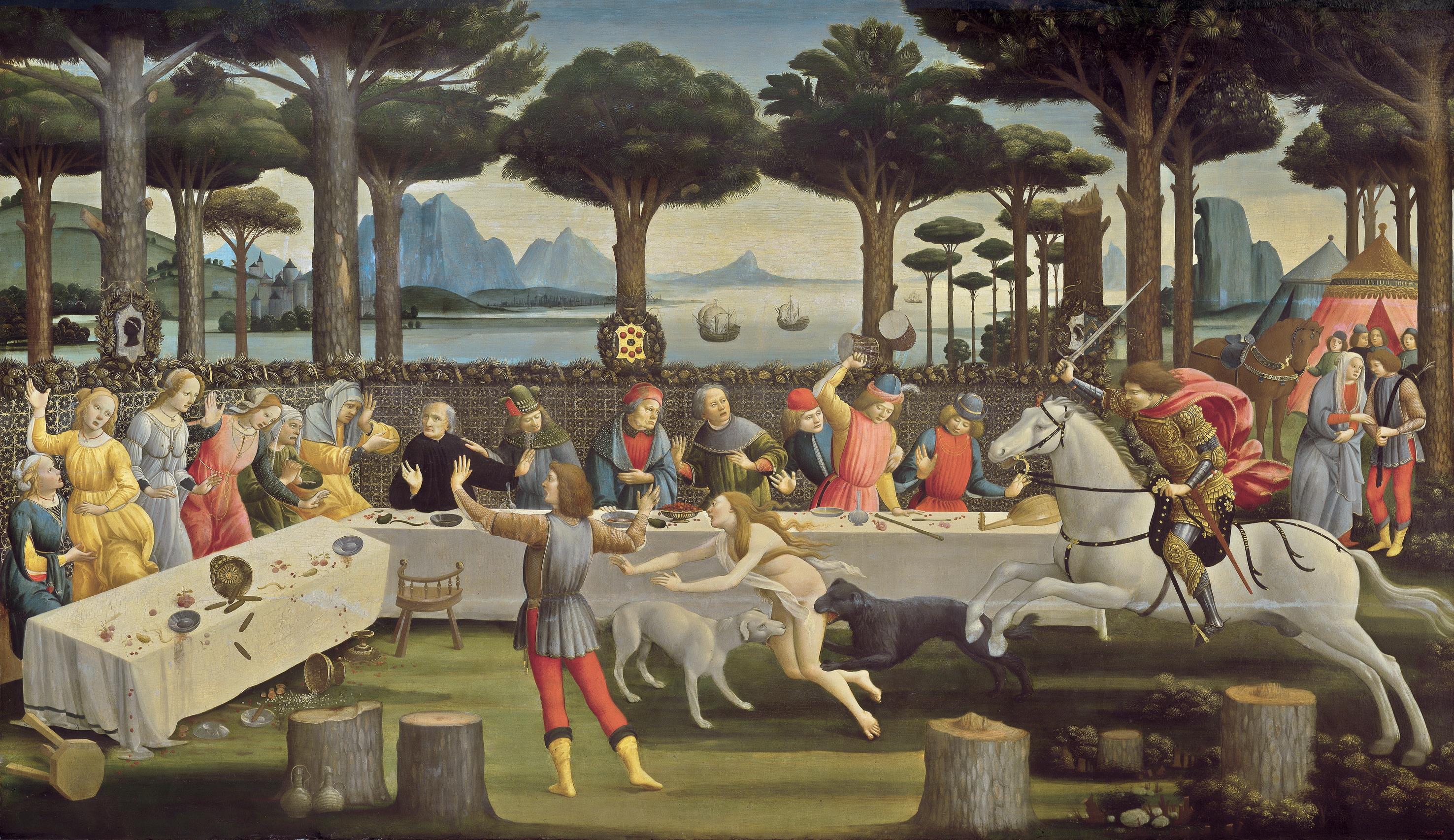 The Story of Nastagio degli Onesti, III by Sandro Botticelli