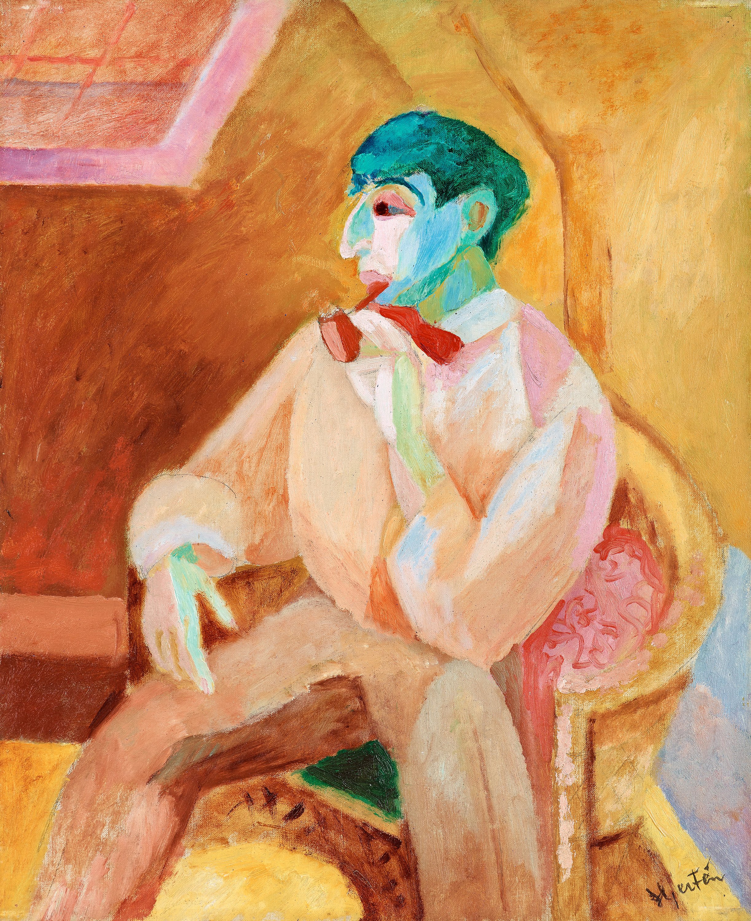 Isaac With A Pipe by Sigrid Hjertén
