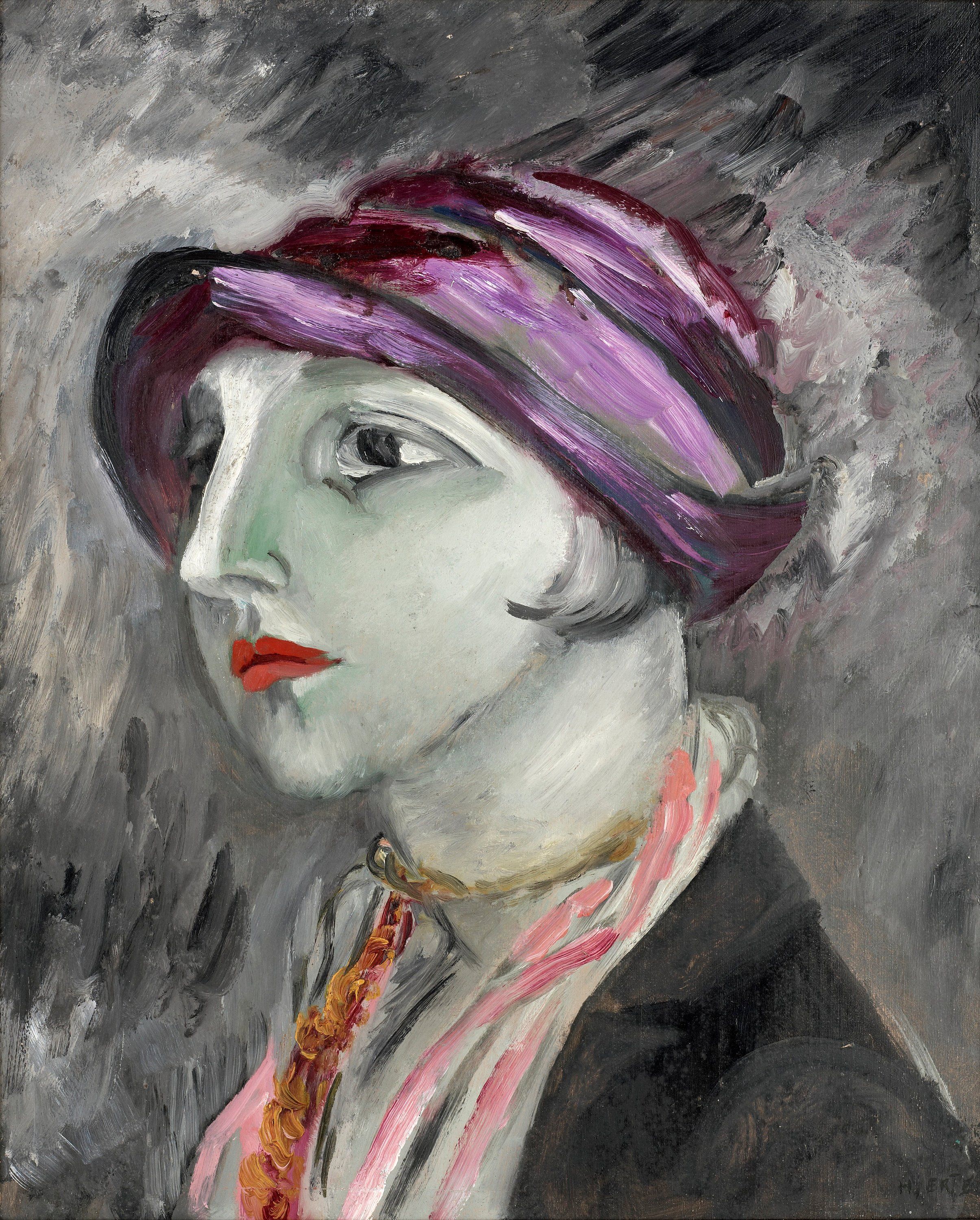 The Violet Hat by Sigrid Hjertén