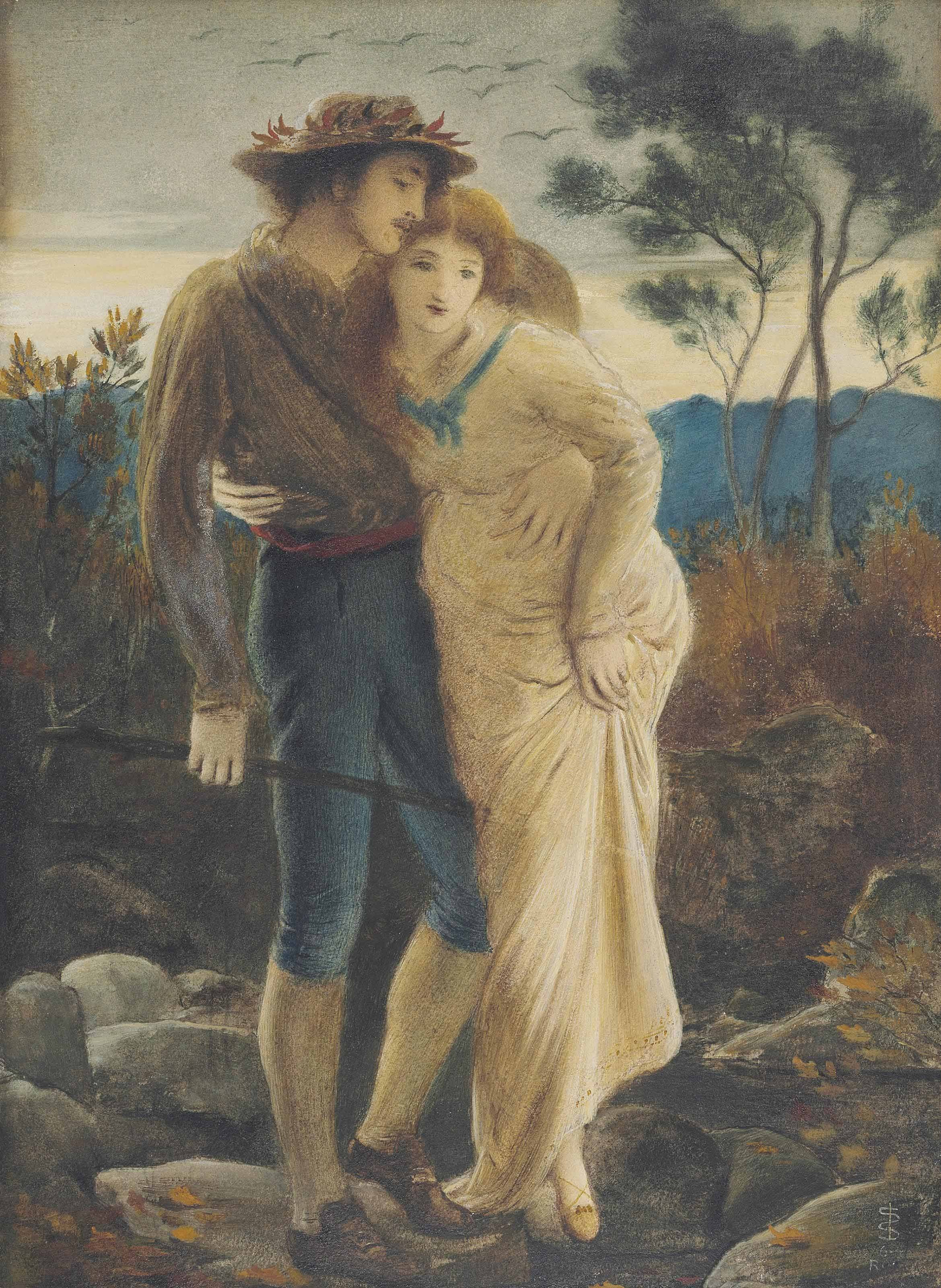 Pastoral Lovers by Simeon Solomon