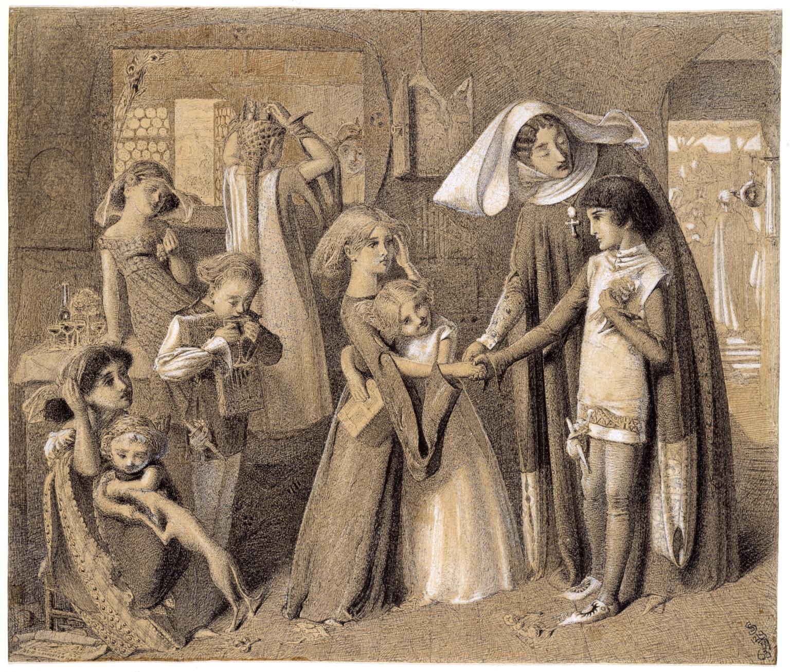 Dante’s First Meeting with Beatrice by Simeon Solomon