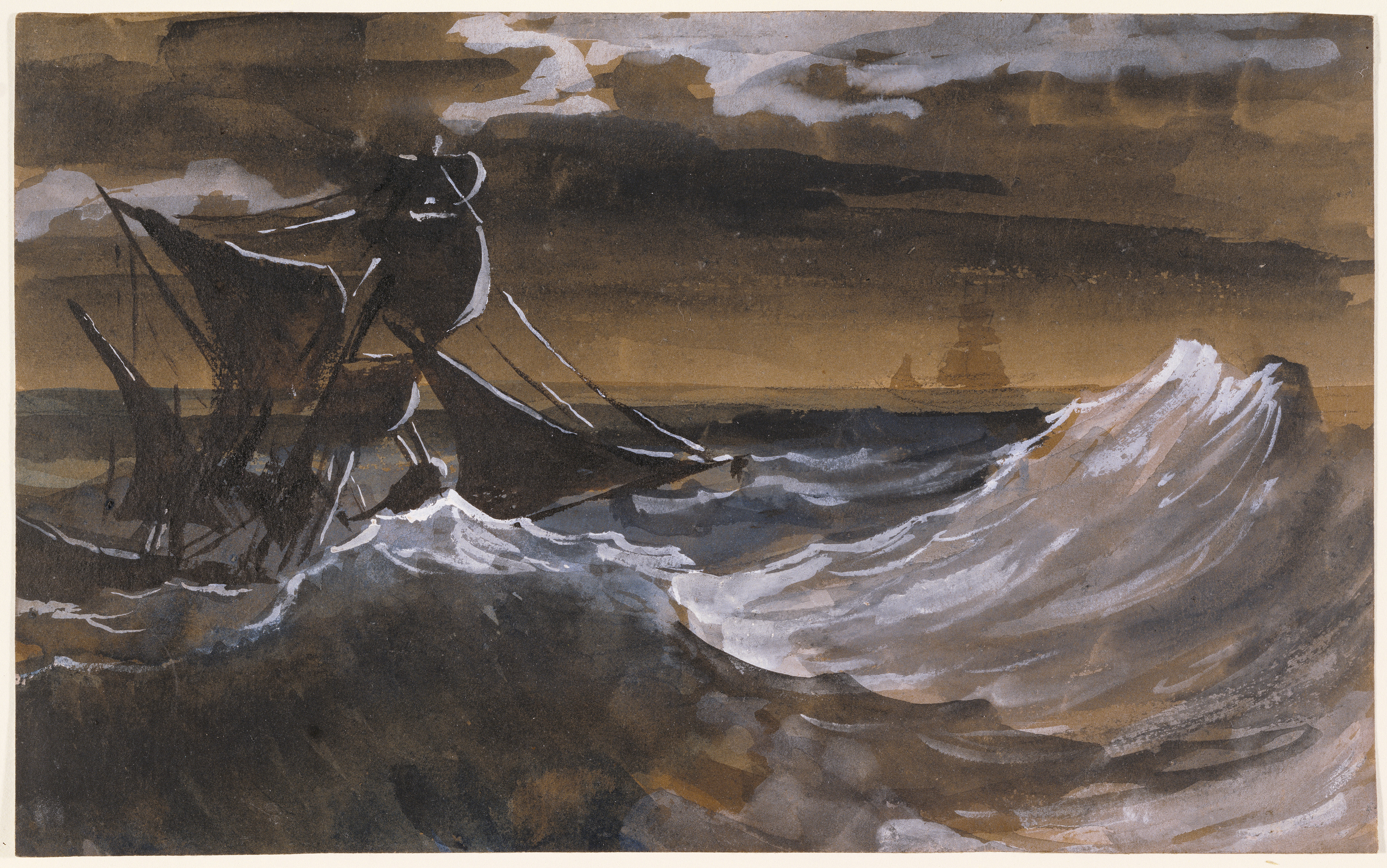 Sailboat on a Raging Sea by Théodore Géricault