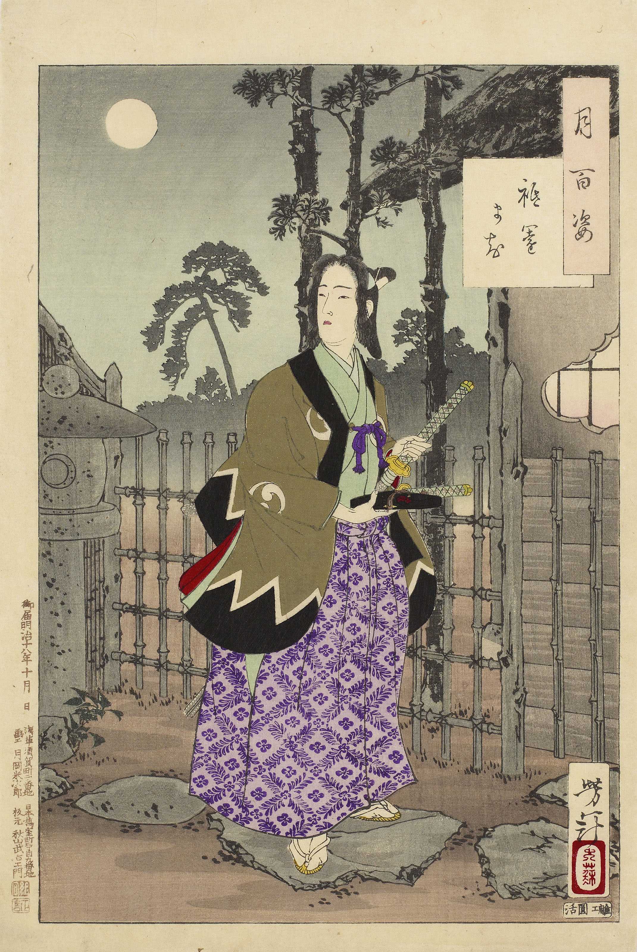 100 Aspects, No 4. The Gion District by Tsukioka Yoshitoshi
