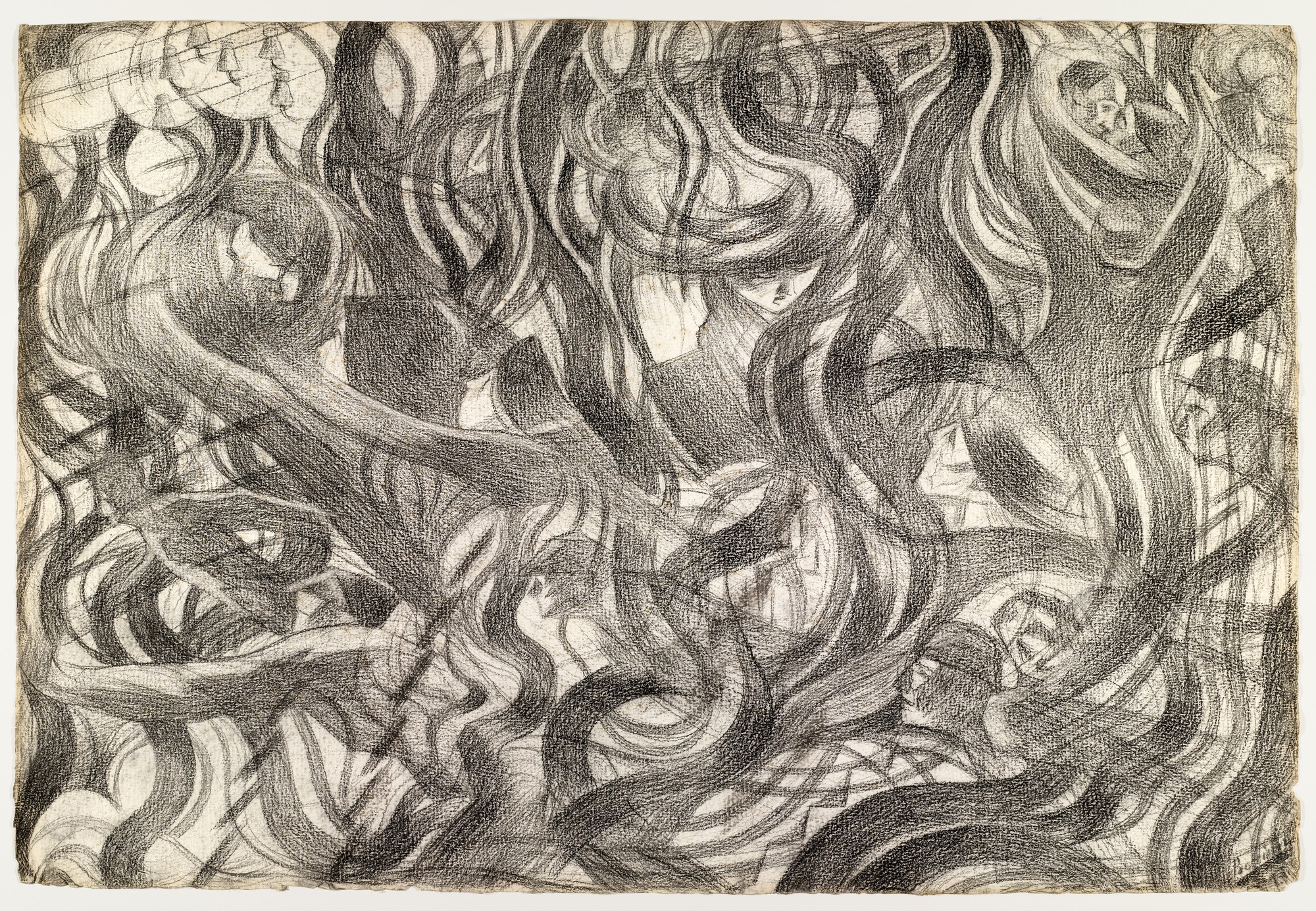 Sketch for States of Mind: The Farewells by Umberto Boccioni