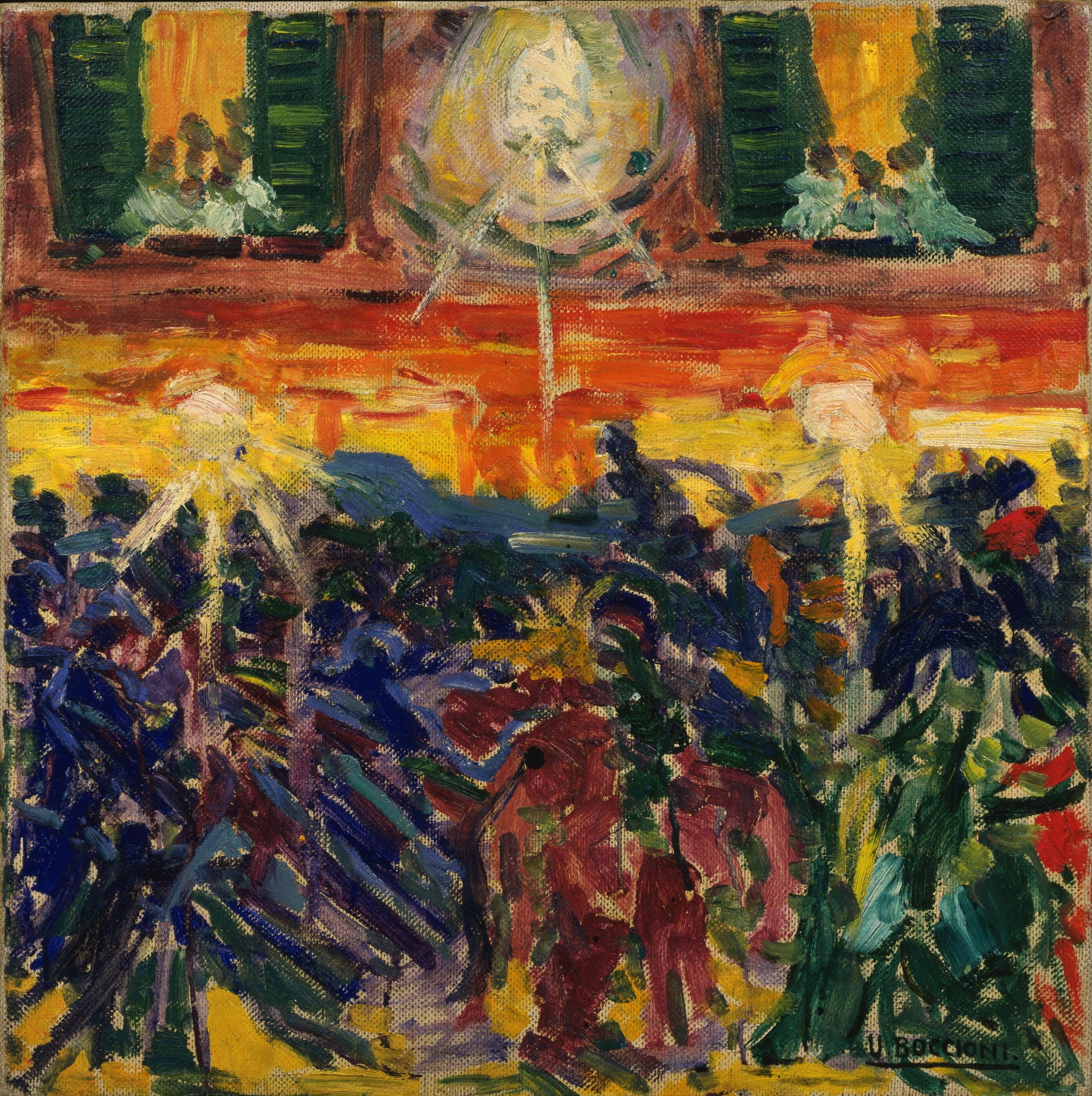 The Riot by Umberto Boccioni