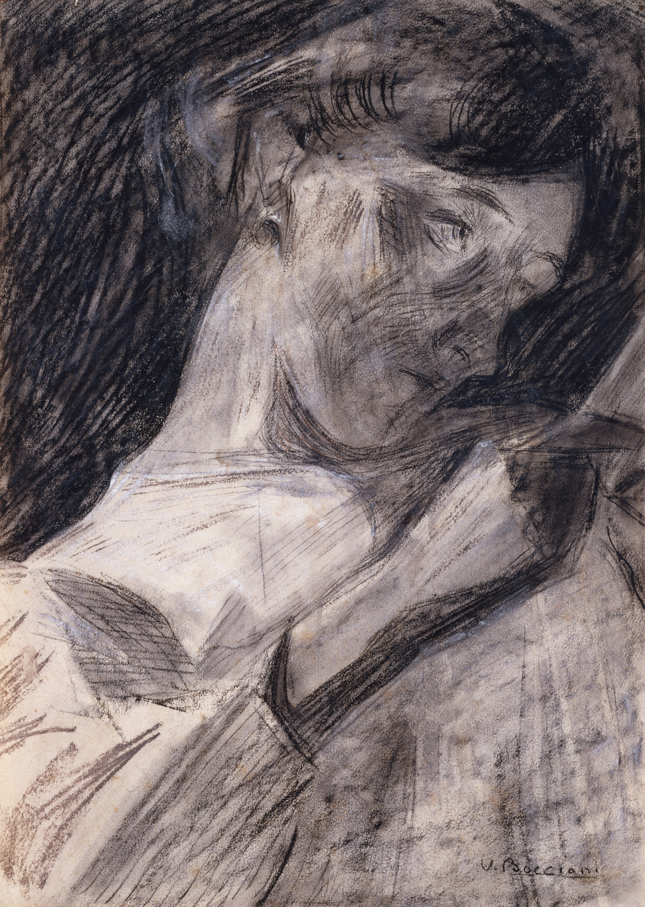 Young Woman Reading (Ines) by Umberto Boccioni