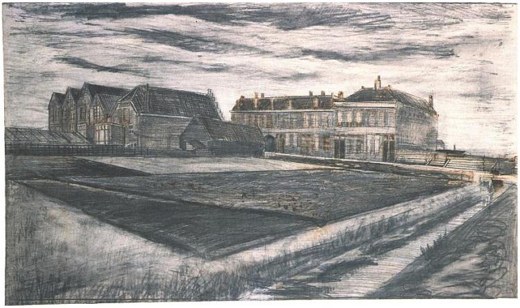 The Houses on Schenkweg where Van Gogh Lived by Vincent Van Gogh
