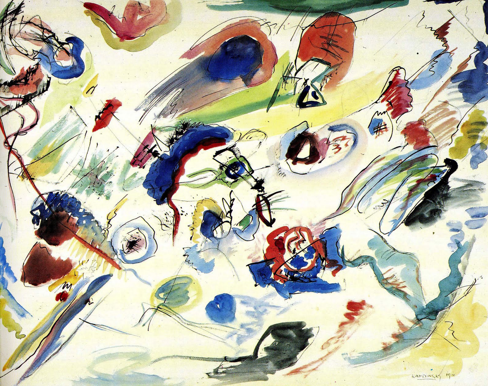 Untitled (First Abstract Watercolor) by Wassily Kandinsky