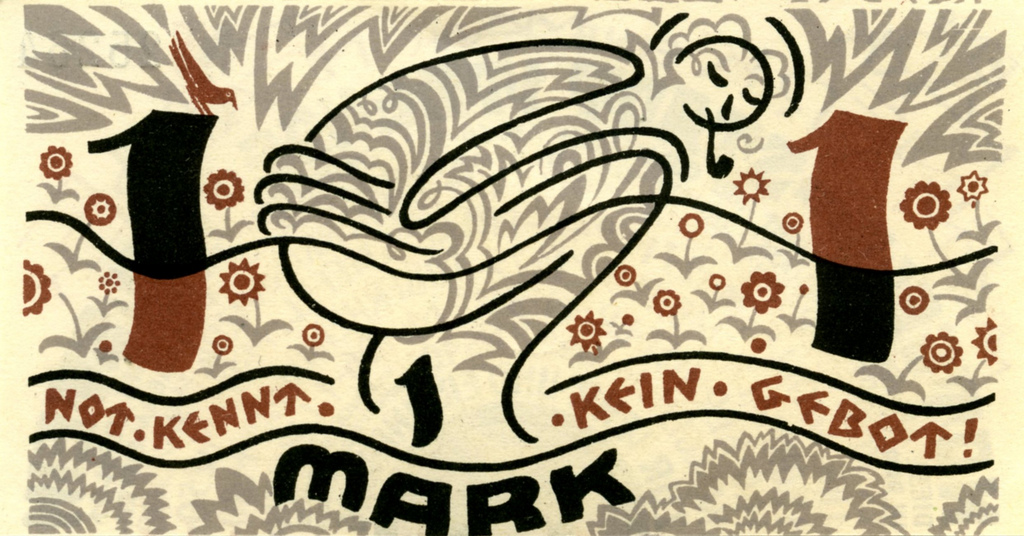 1 Mark Notgeld: Not Kennt by Wenzel Hablik