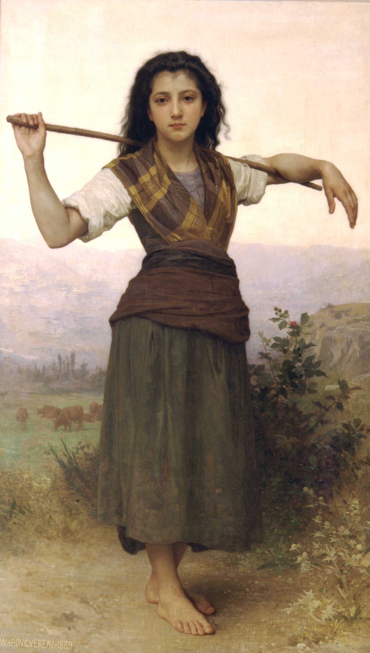 The Little Shepherdess by William-Adolphe Bouguereau